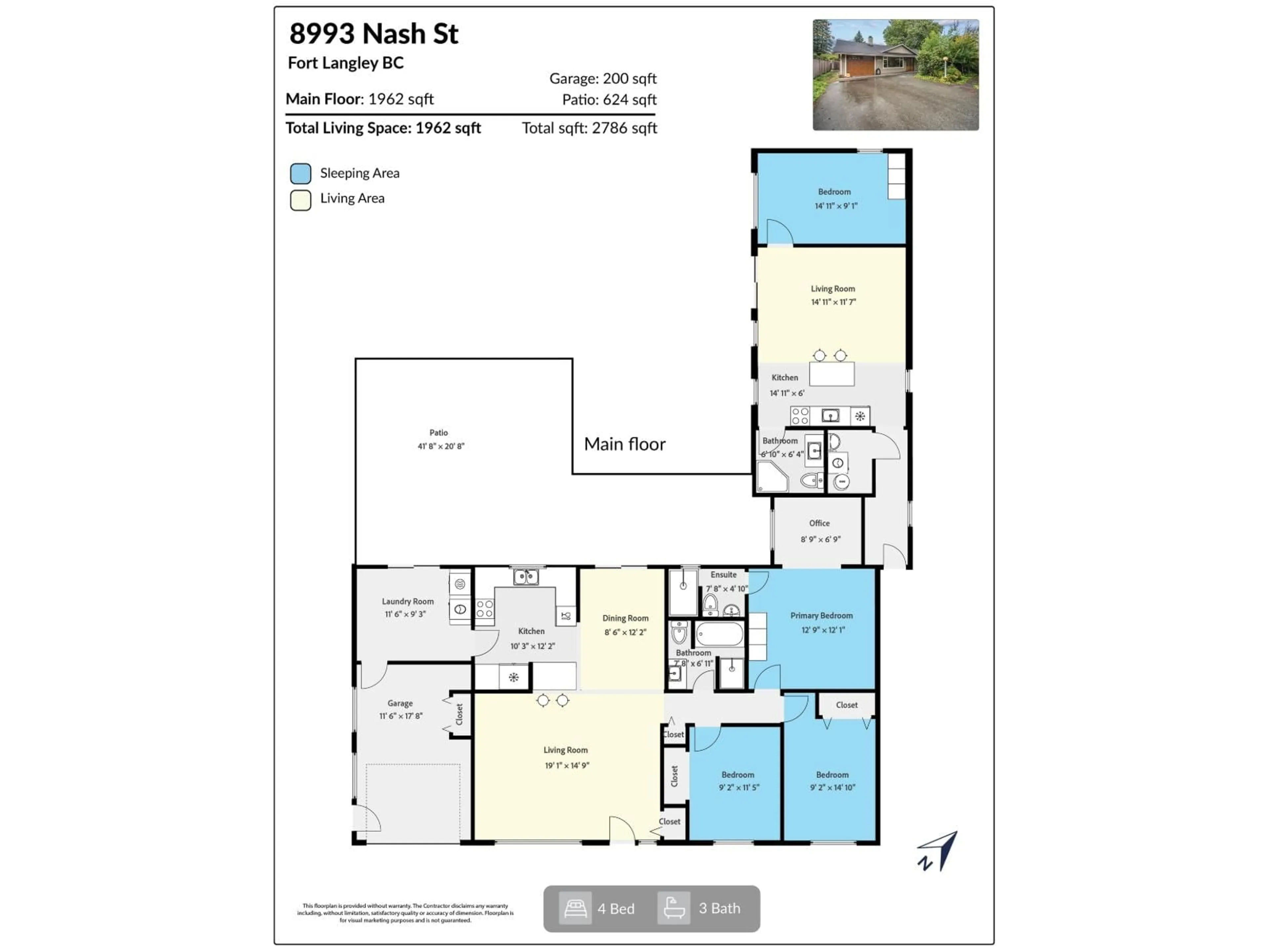 Floor plan for 8993 NASH, Langley British Columbia V1M2S3