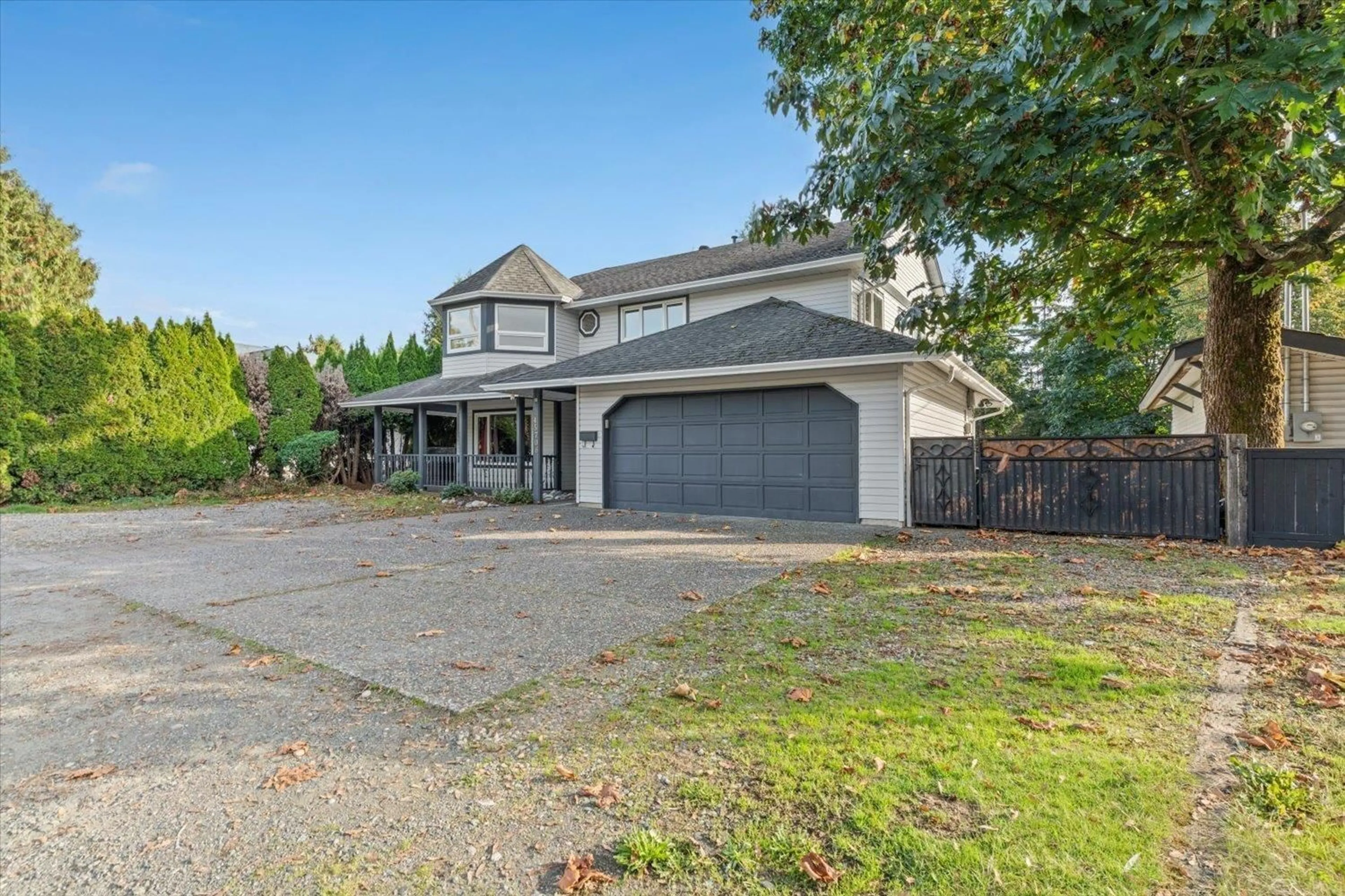 A pic from outside/outdoor area/front of a property/back of a property/a pic from drone, street for 45706 STEVENSON ROAD, Chilliwack British Columbia V2R1C9