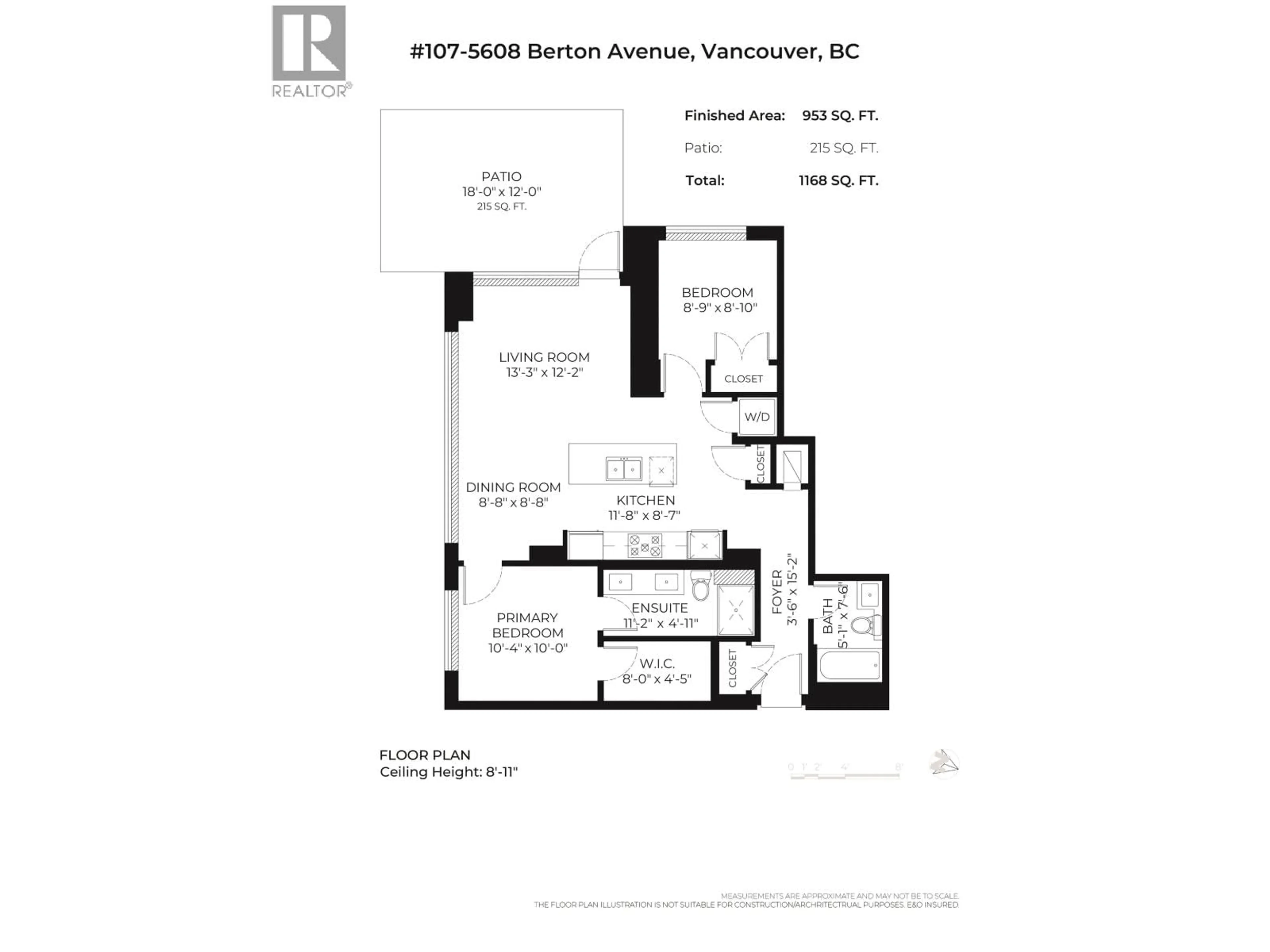 Floor plan for 107 - 5608 BERTON AVENUE, University Endowment Lands British Columbia V6S0M6