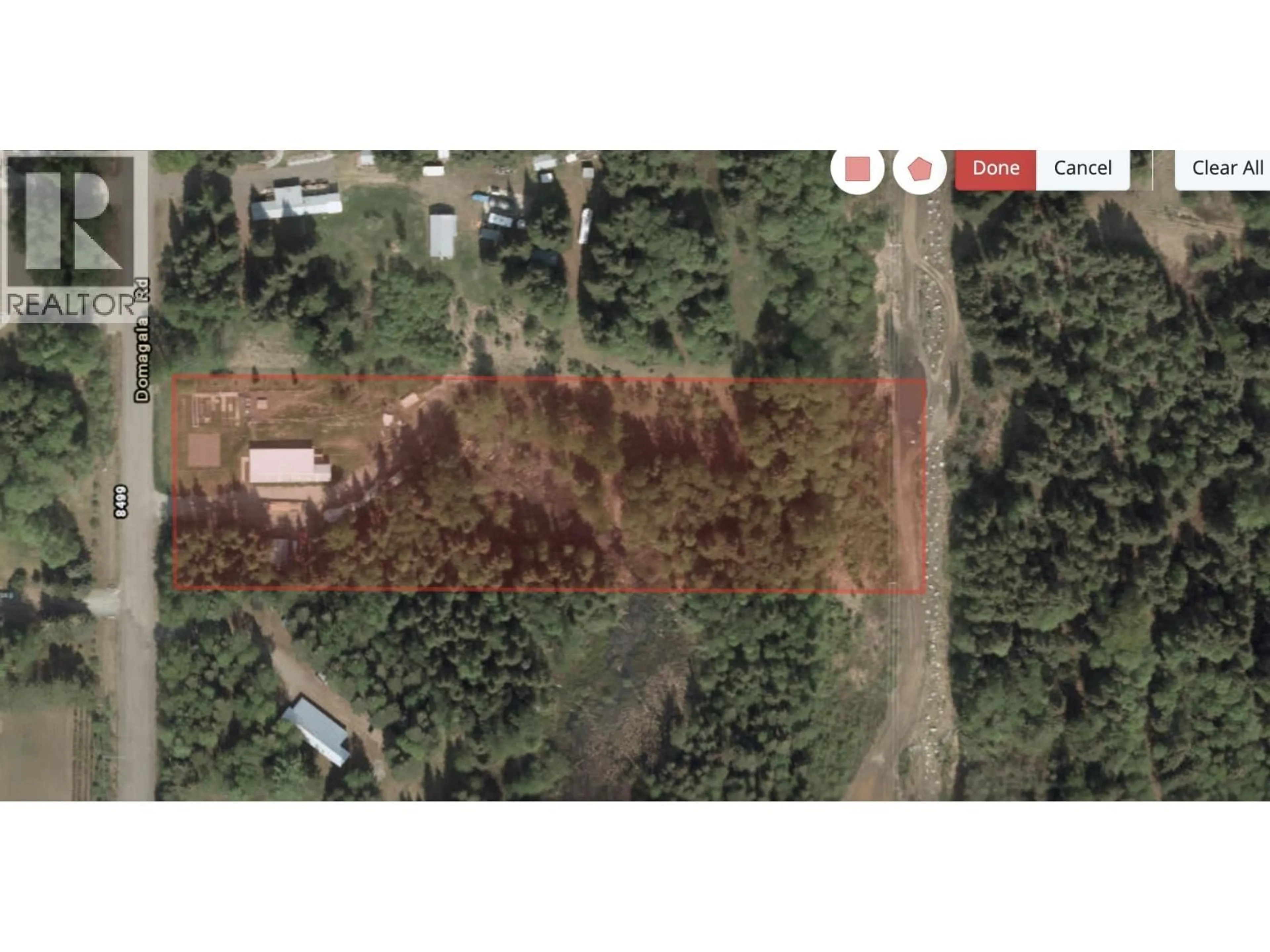 A pic from outside/outdoor area/front of a property/back of a property/a pic from drone, forest/trees view for 8400 DOMAGALA ROAD, Prince George British Columbia V2K5R1
