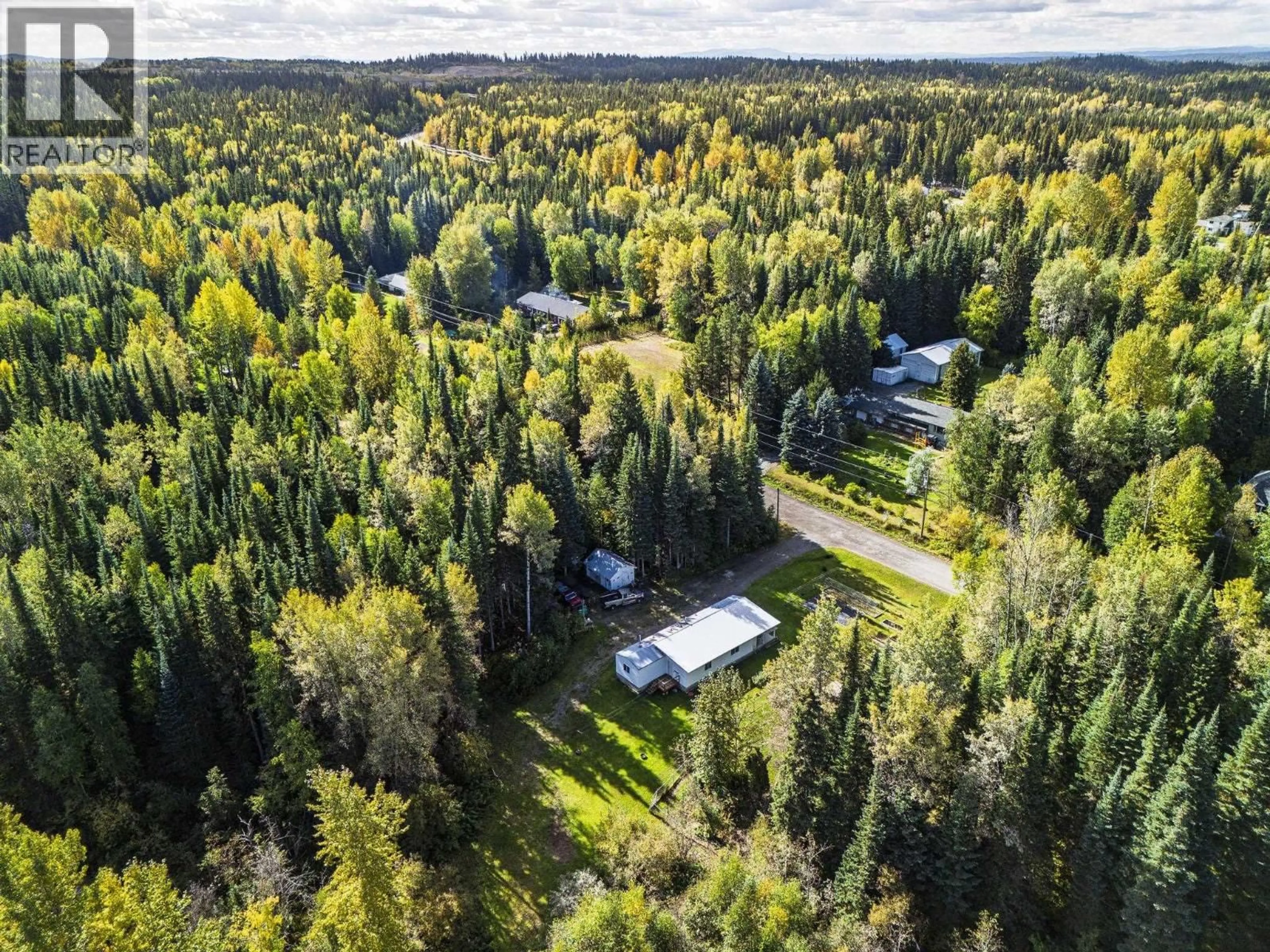 A pic from outside/outdoor area/front of a property/back of a property/a pic from drone, forest/trees view for 8400 DOMAGALA ROAD, Prince George British Columbia V2K5R1