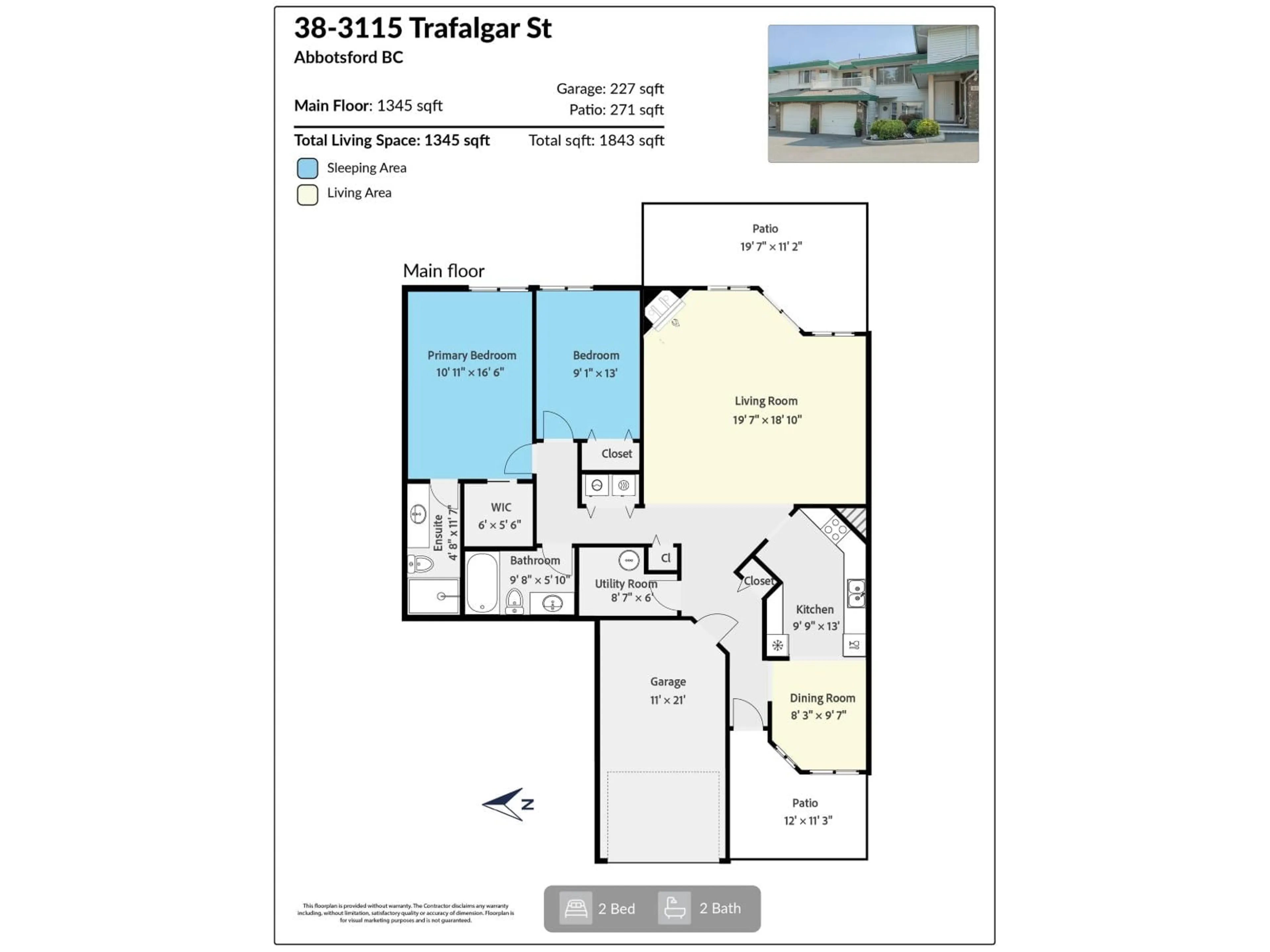 Floor plan for 38 - 3115 TRAFALGAR, Abbotsford British Columbia V2S8L5