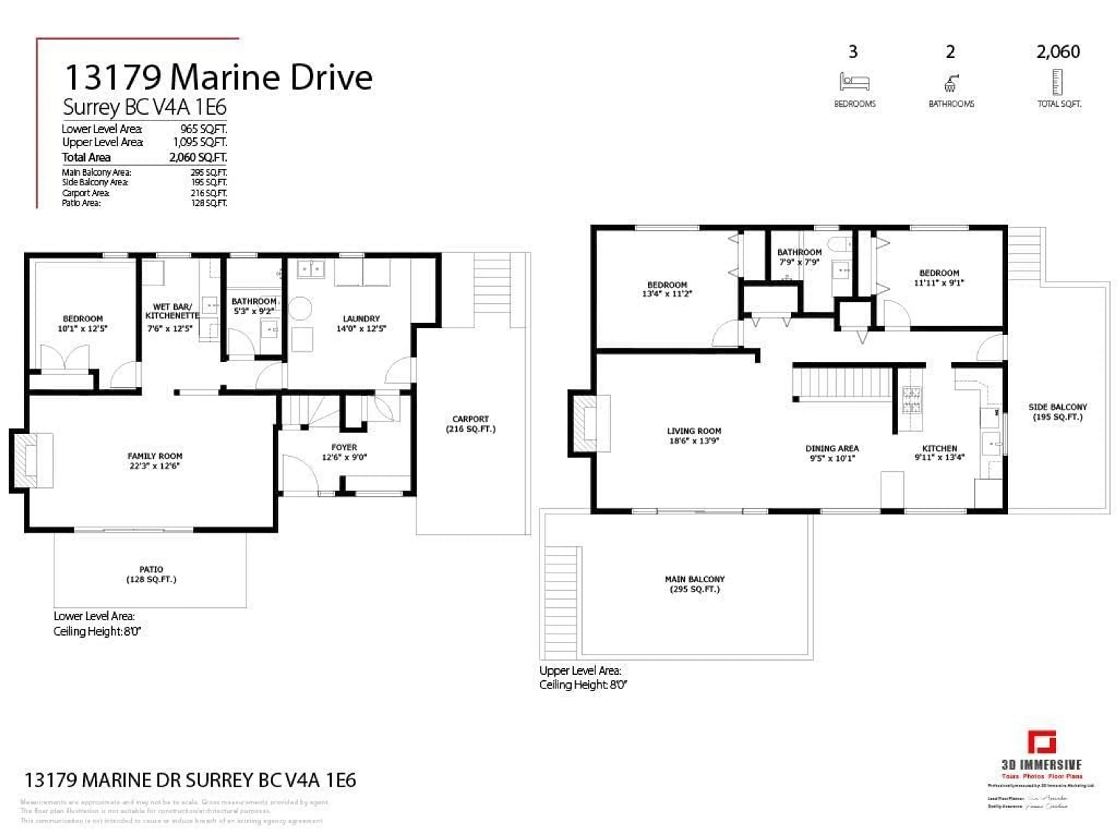 Floor plan for 13179 MARINE, Surrey British Columbia V4A1E6