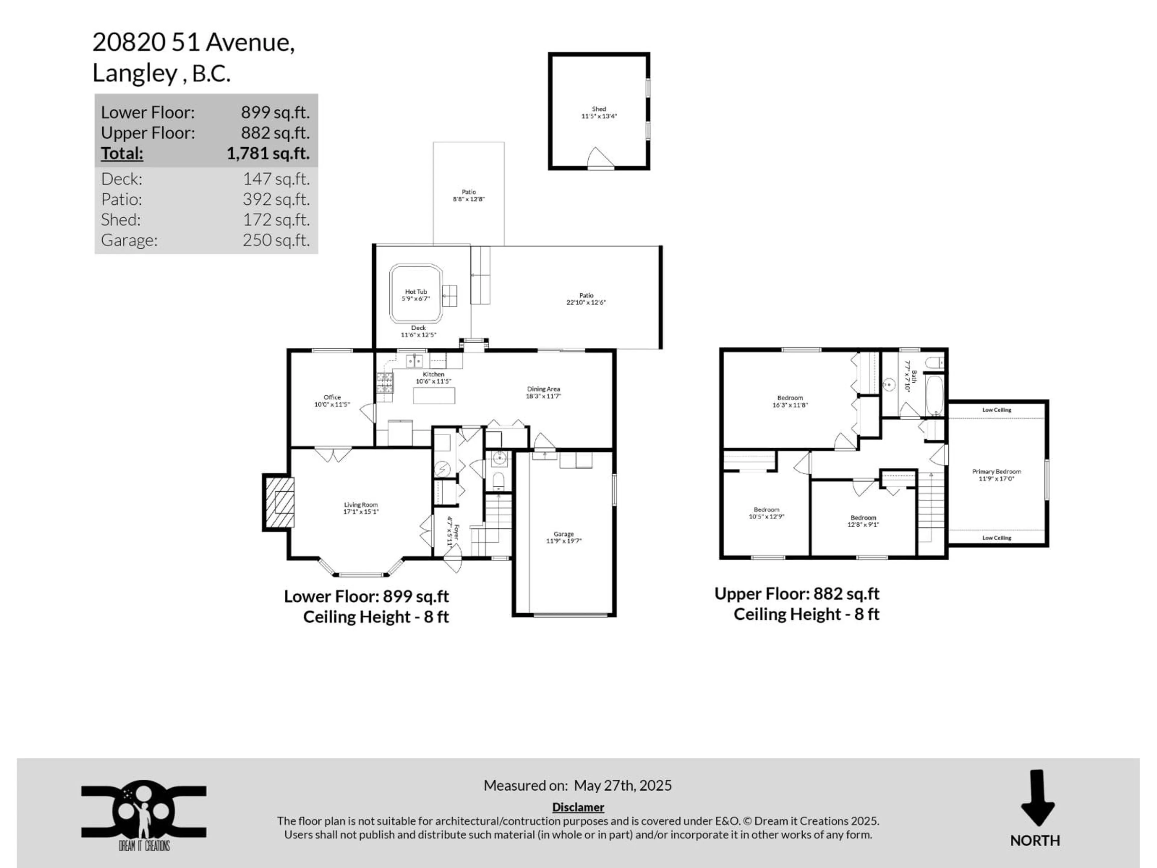 Floor plan for 20820 51, Langley British Columbia V3A5C1