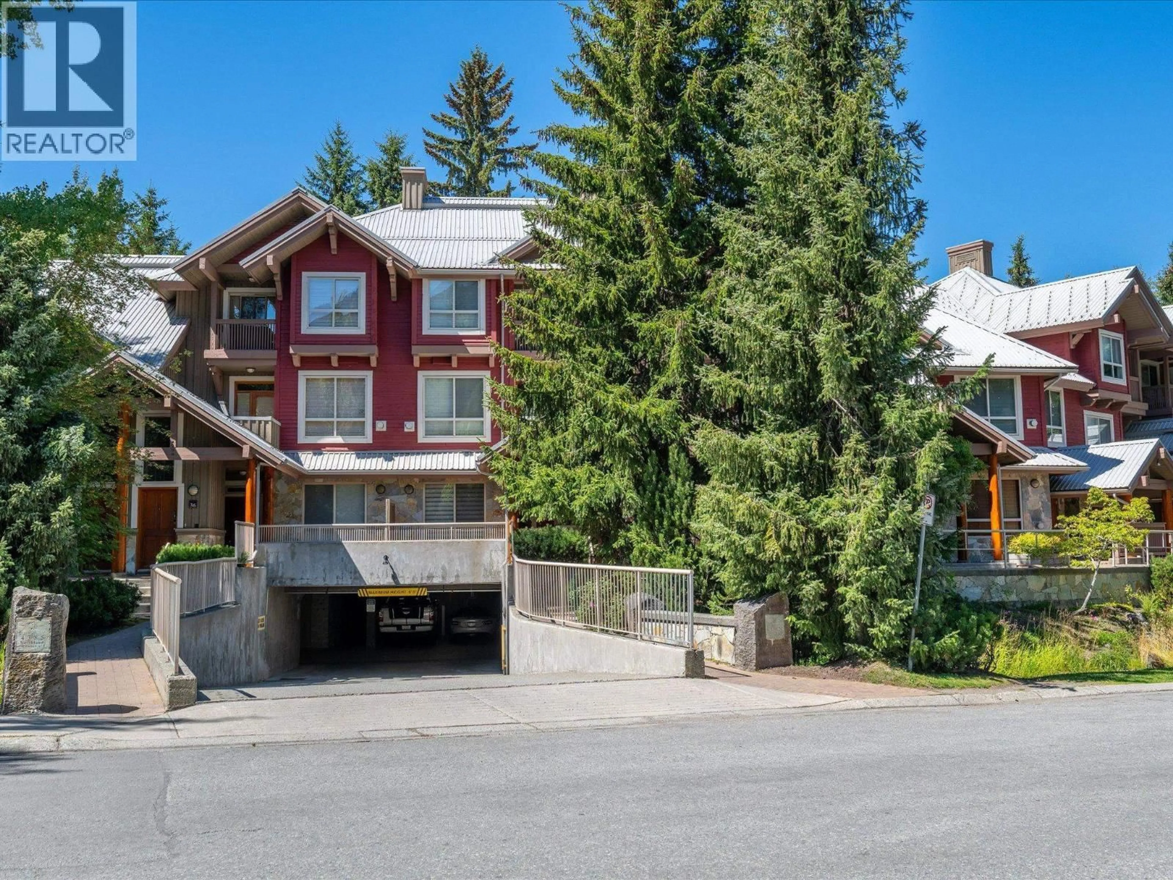 A pic from outside/outdoor area/front of a property/back of a property/a pic from drone, street for 24 - 4385 NORTHLANDS BOULEVARD, Whistler British Columbia V8E1C5
