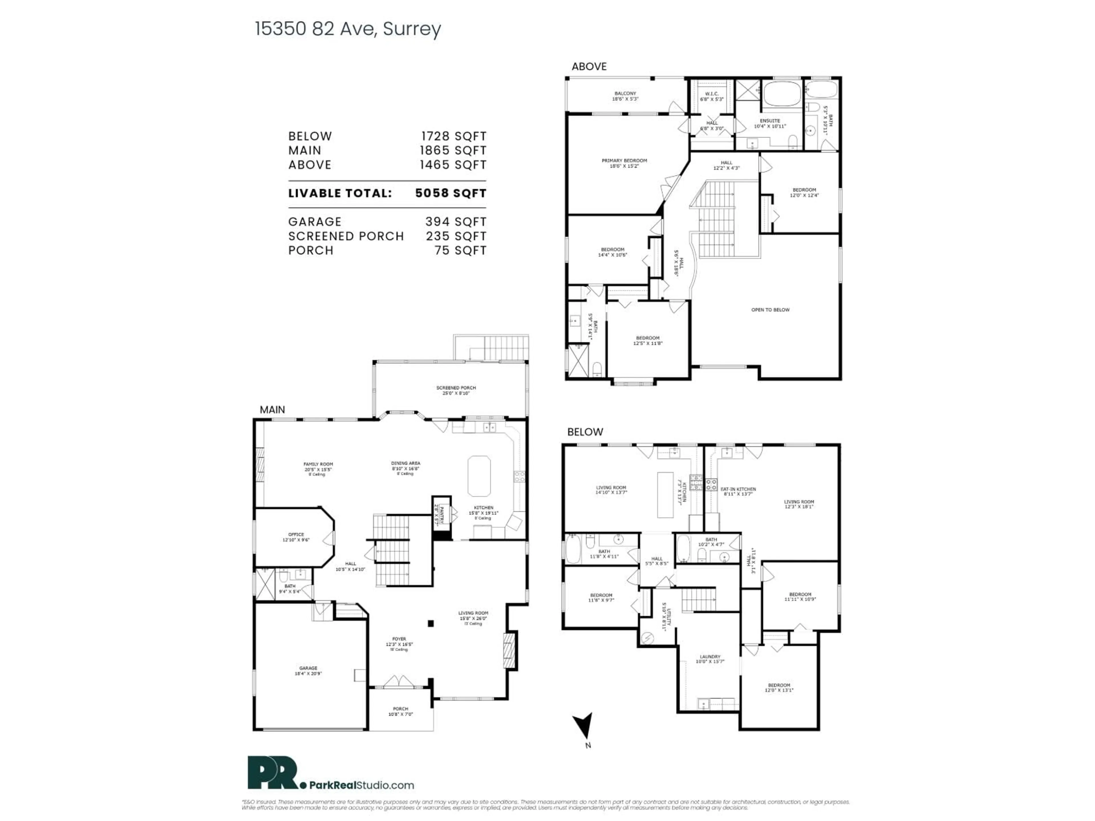 Floor plan for 15350 82, Surrey British Columbia V3S2K7