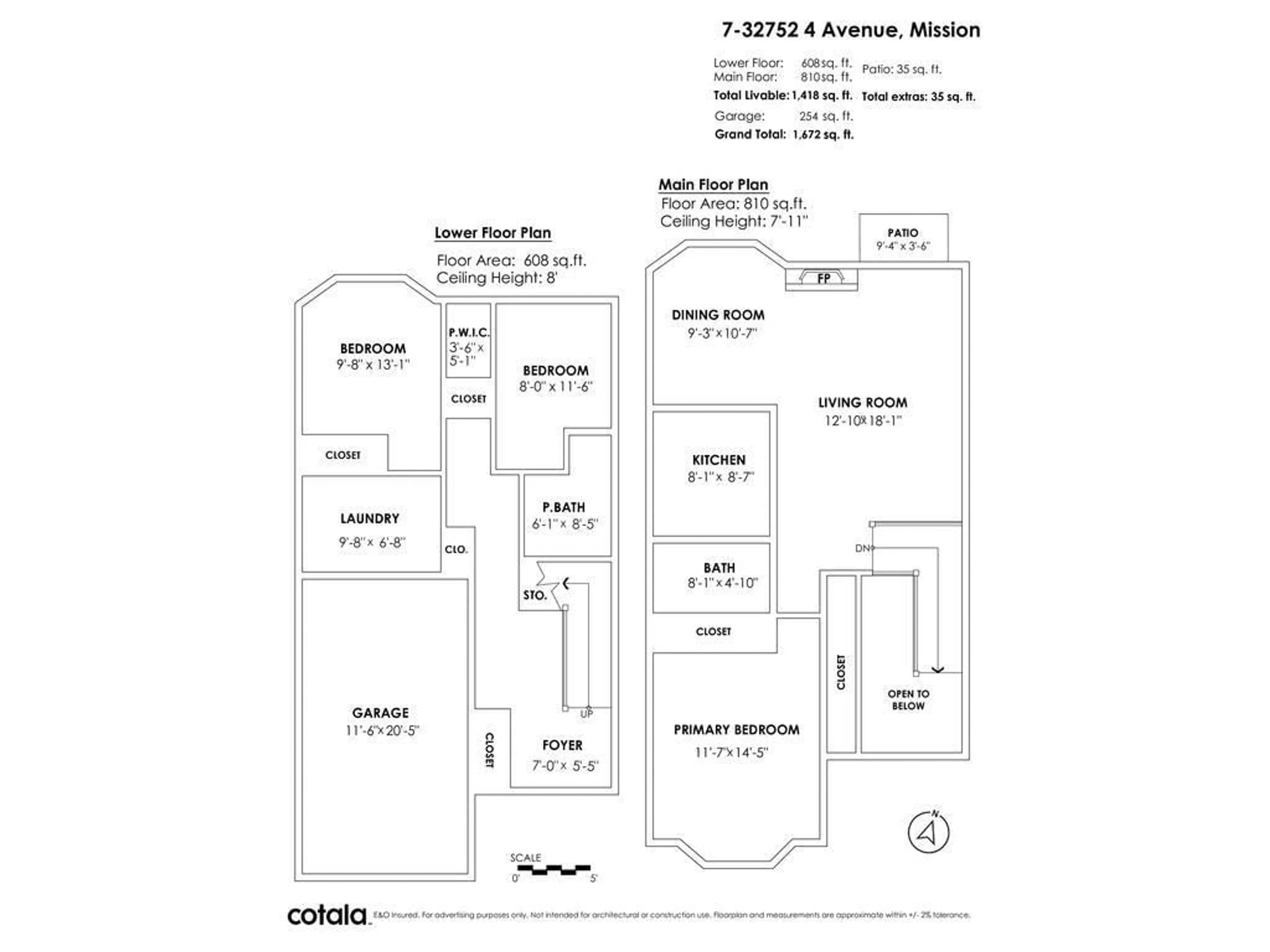 Floor plan for 7 - 32752 4, Mission British Columbia V2V1R4