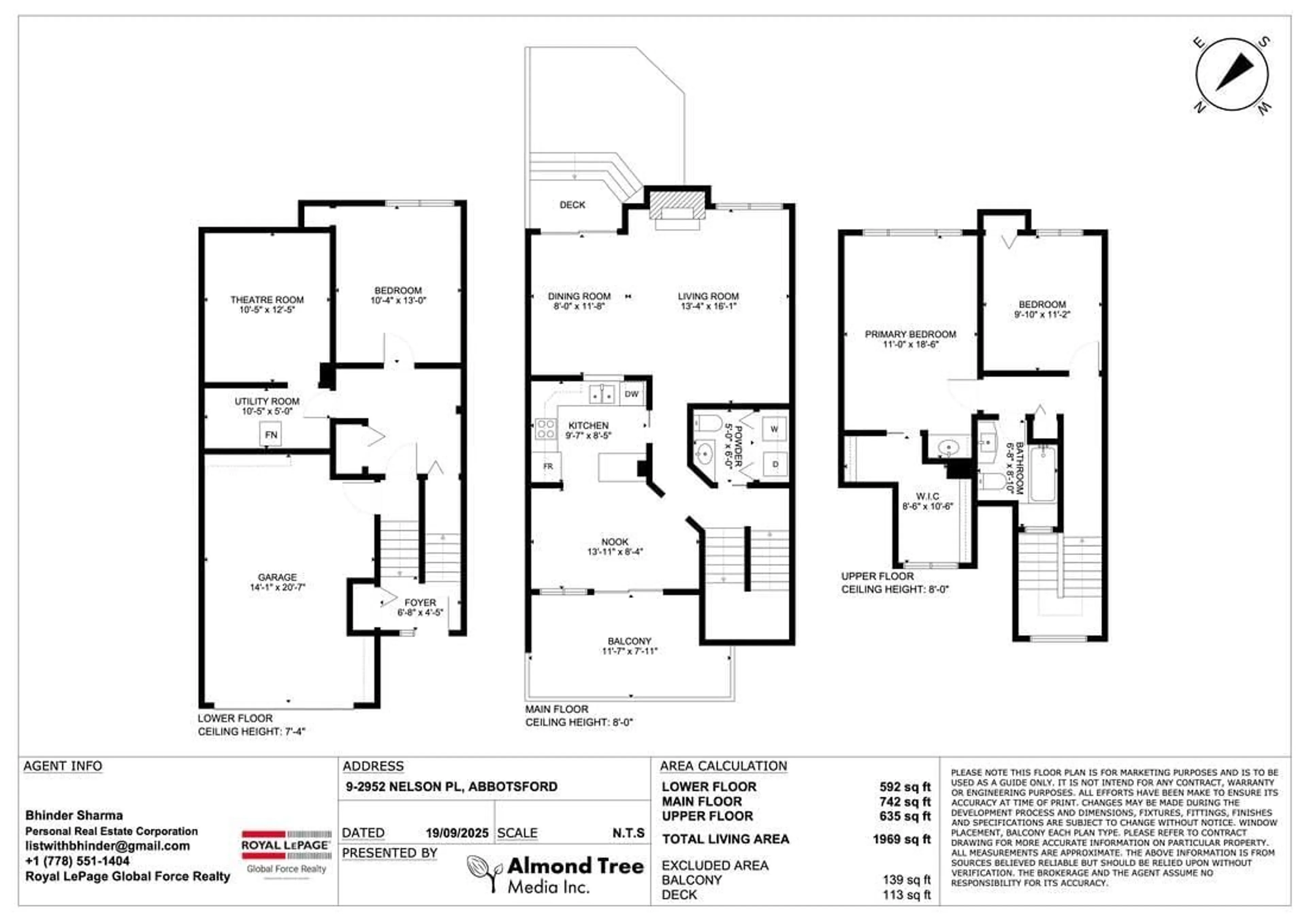 Floor plan for 9 - 2952 NELSON, Abbotsford British Columbia V2S7G2