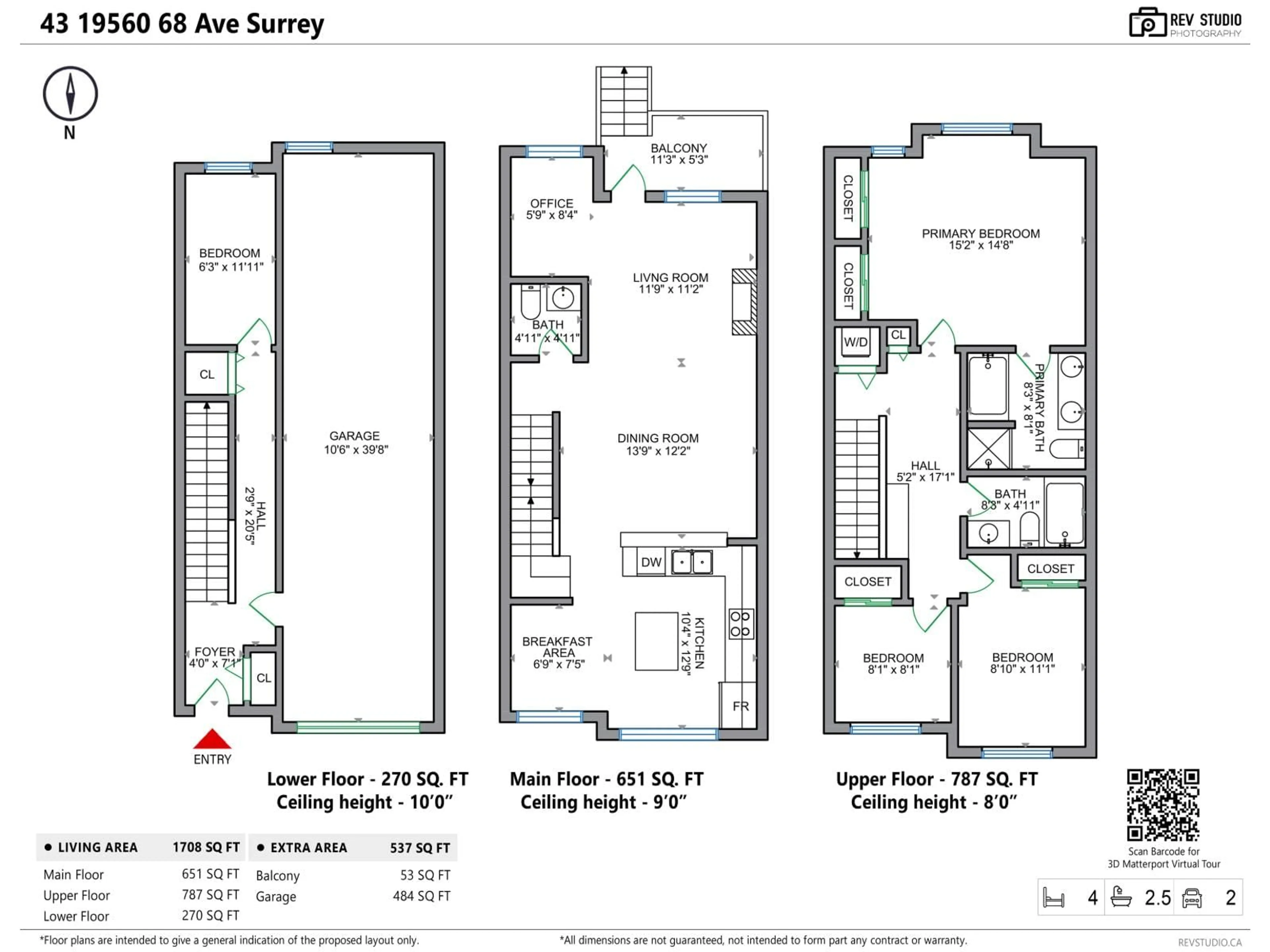 Floor plan for 43 - 19560 68, Surrey British Columbia V4N5Y5