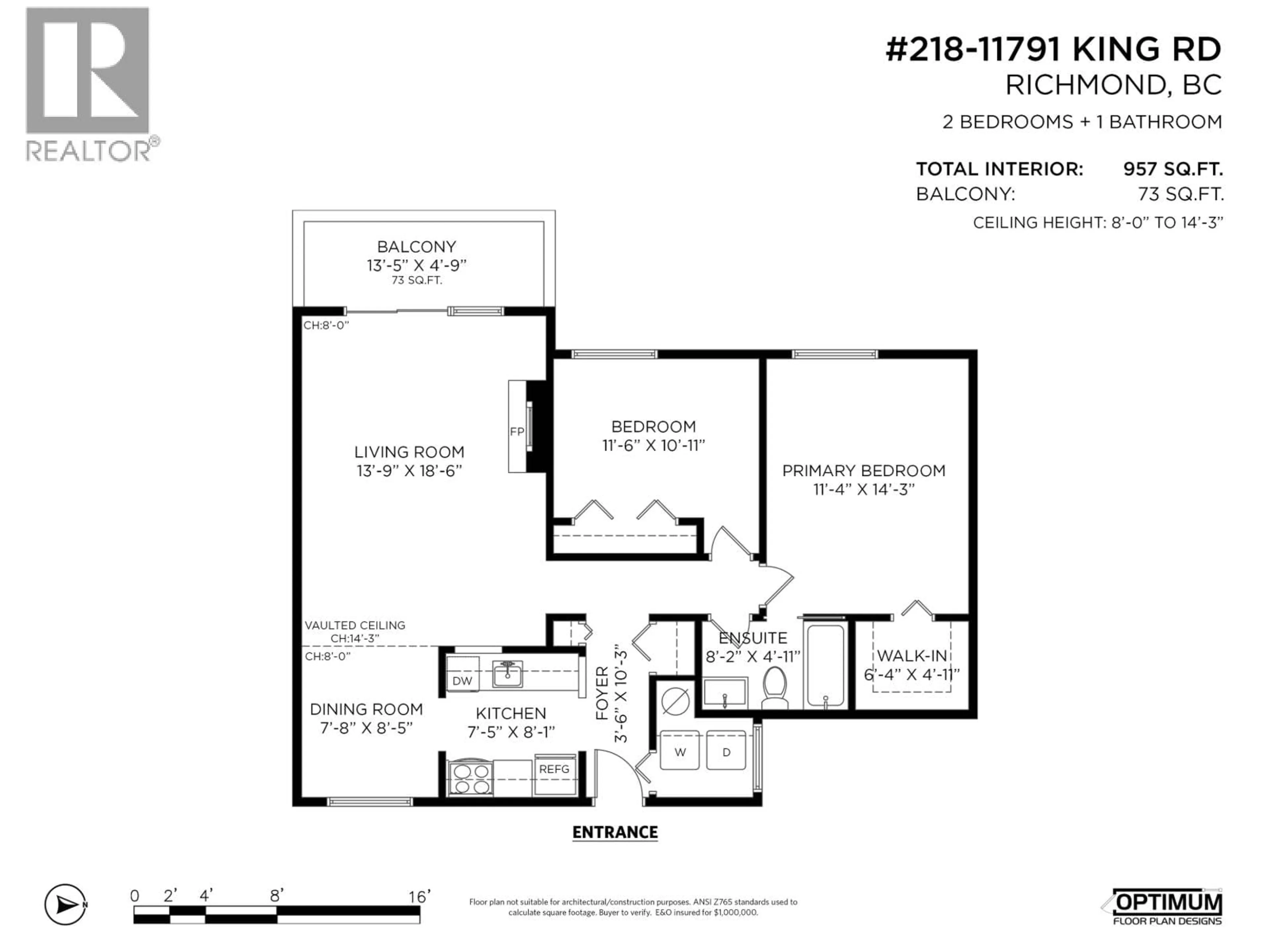 Floor plan for 218 - 11791 KING ROAD, Richmond British Columbia V7A3B5