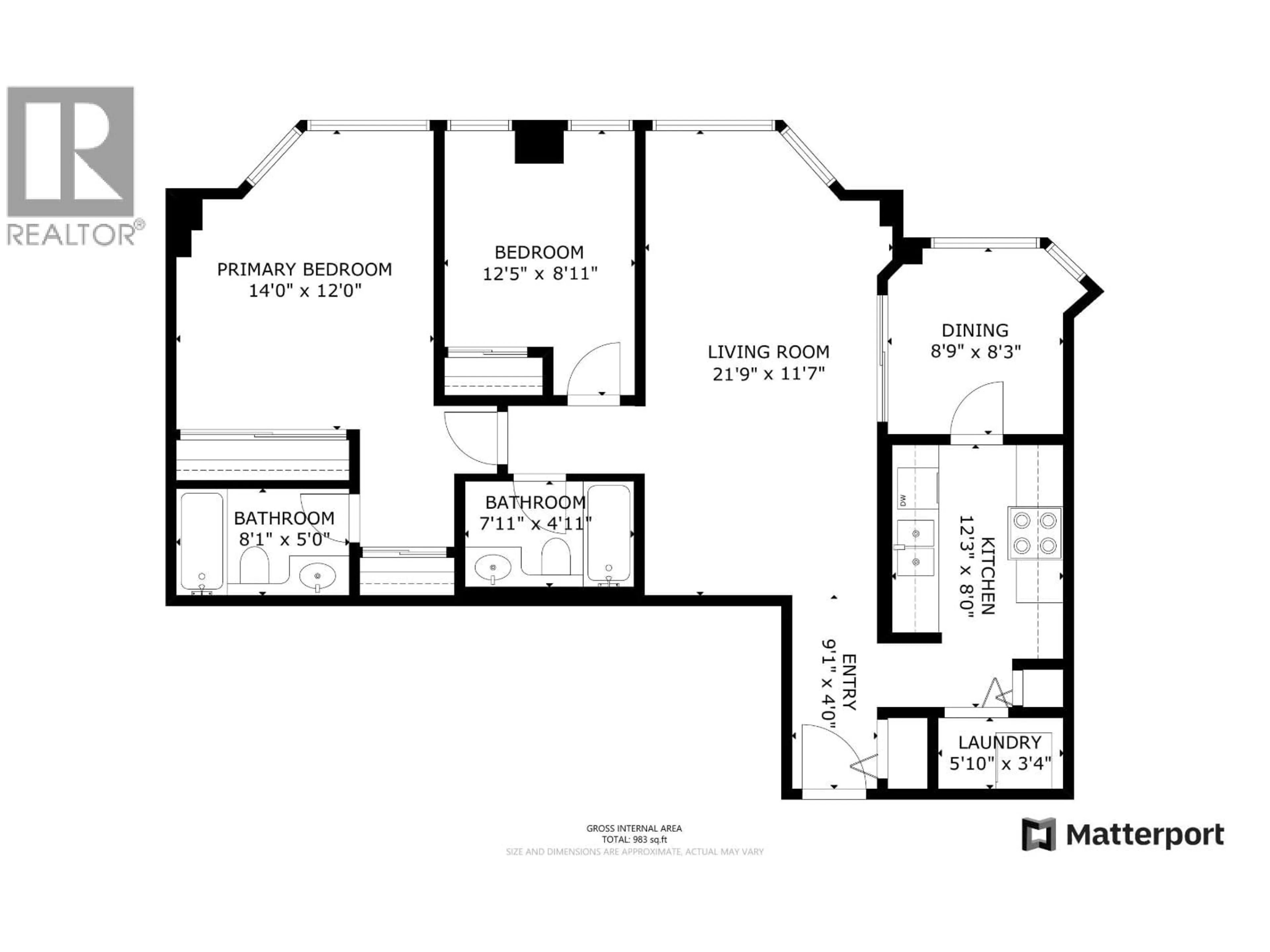 Floor plan for 411 - 500 10TH AVENUE, Vancouver British Columbia V5Z4P1