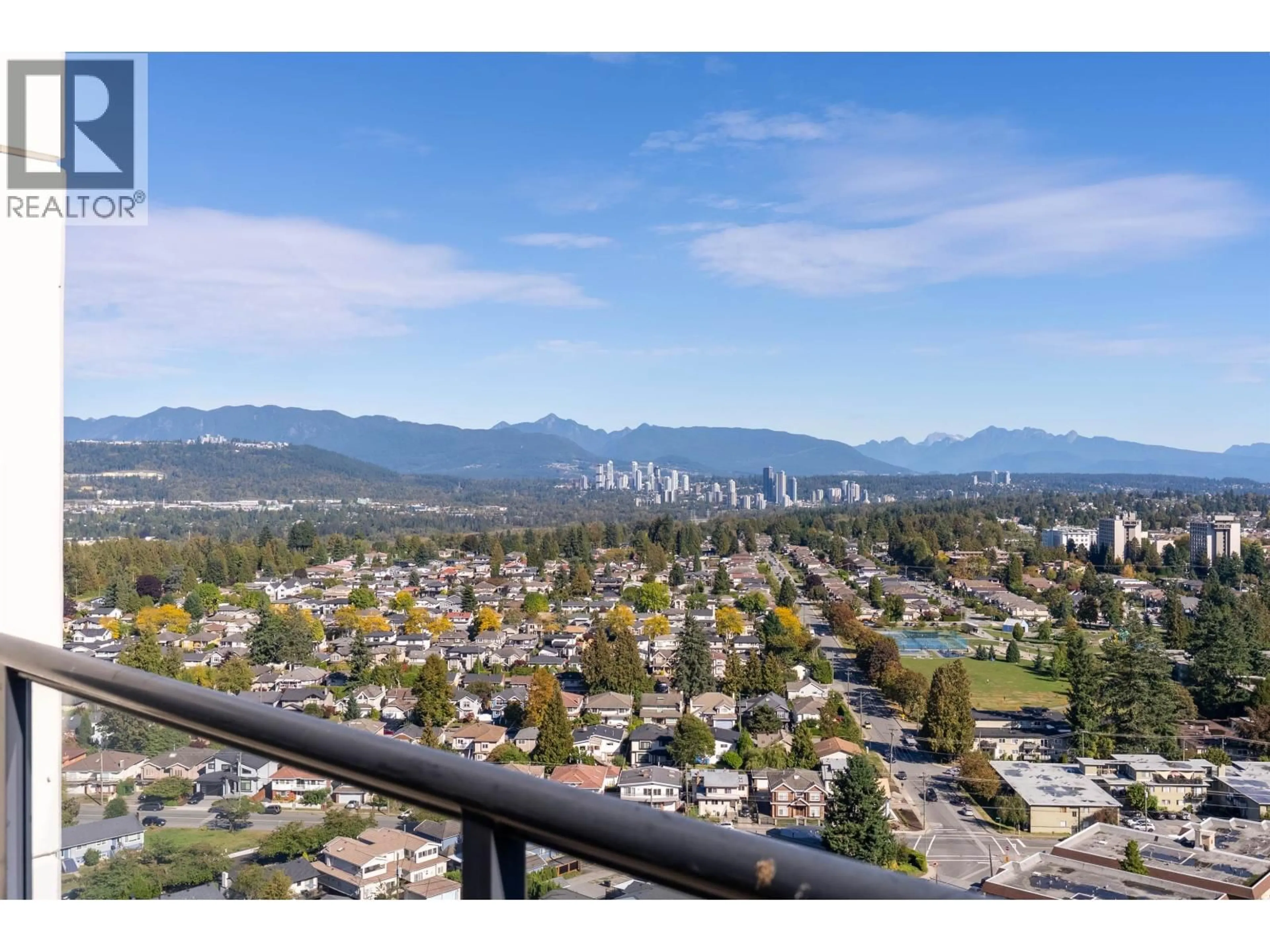 A pic from outside/outdoor area/front of a property/back of a property/a pic from drone, city buildings view from balcony for 2803 - 7108 COLLIER STREET, Burnaby British Columbia V5E0A1
