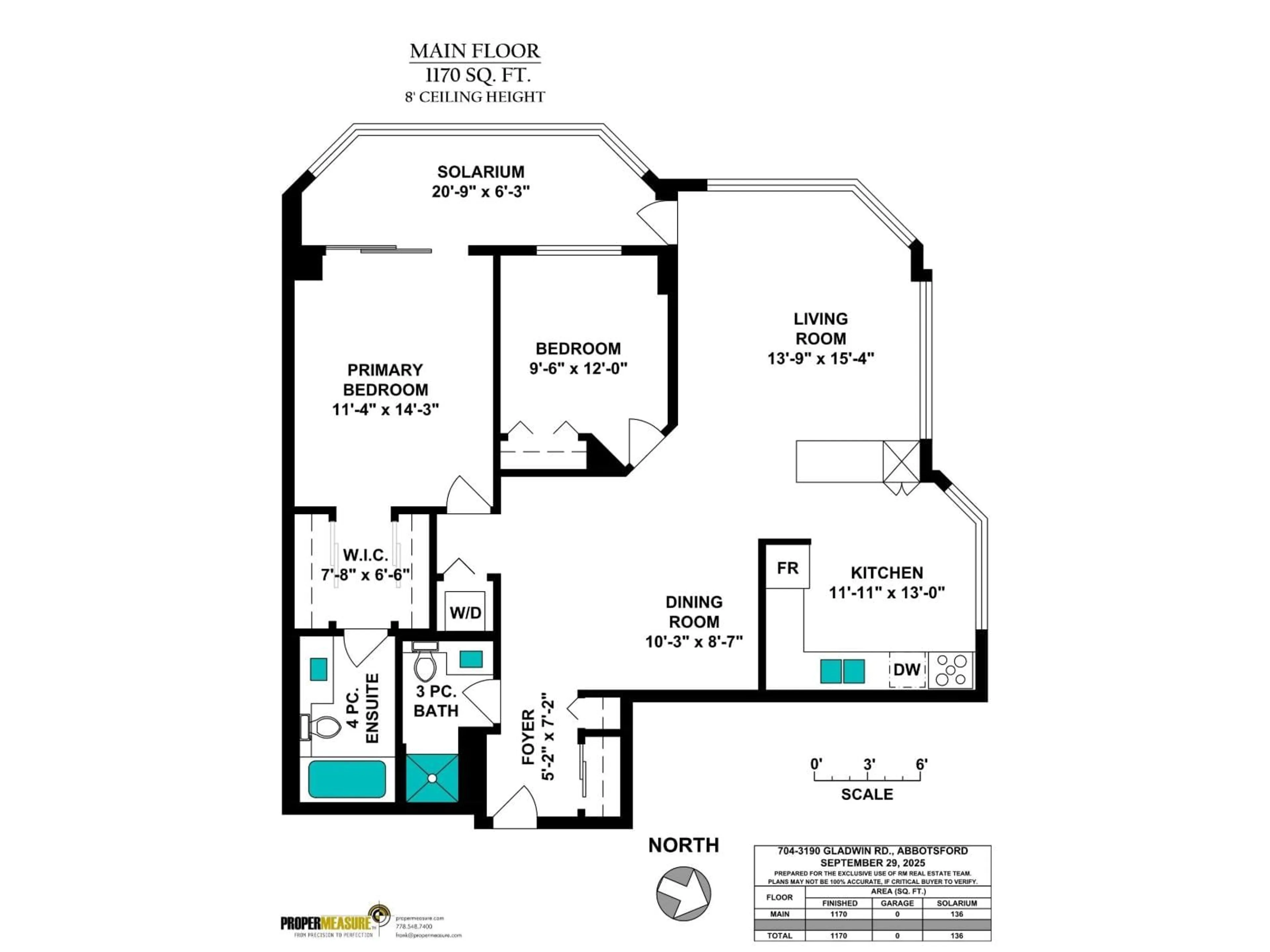 Floor plan for 704 - 3190 GLADWIN, Abbotsford British Columbia V2T5T2