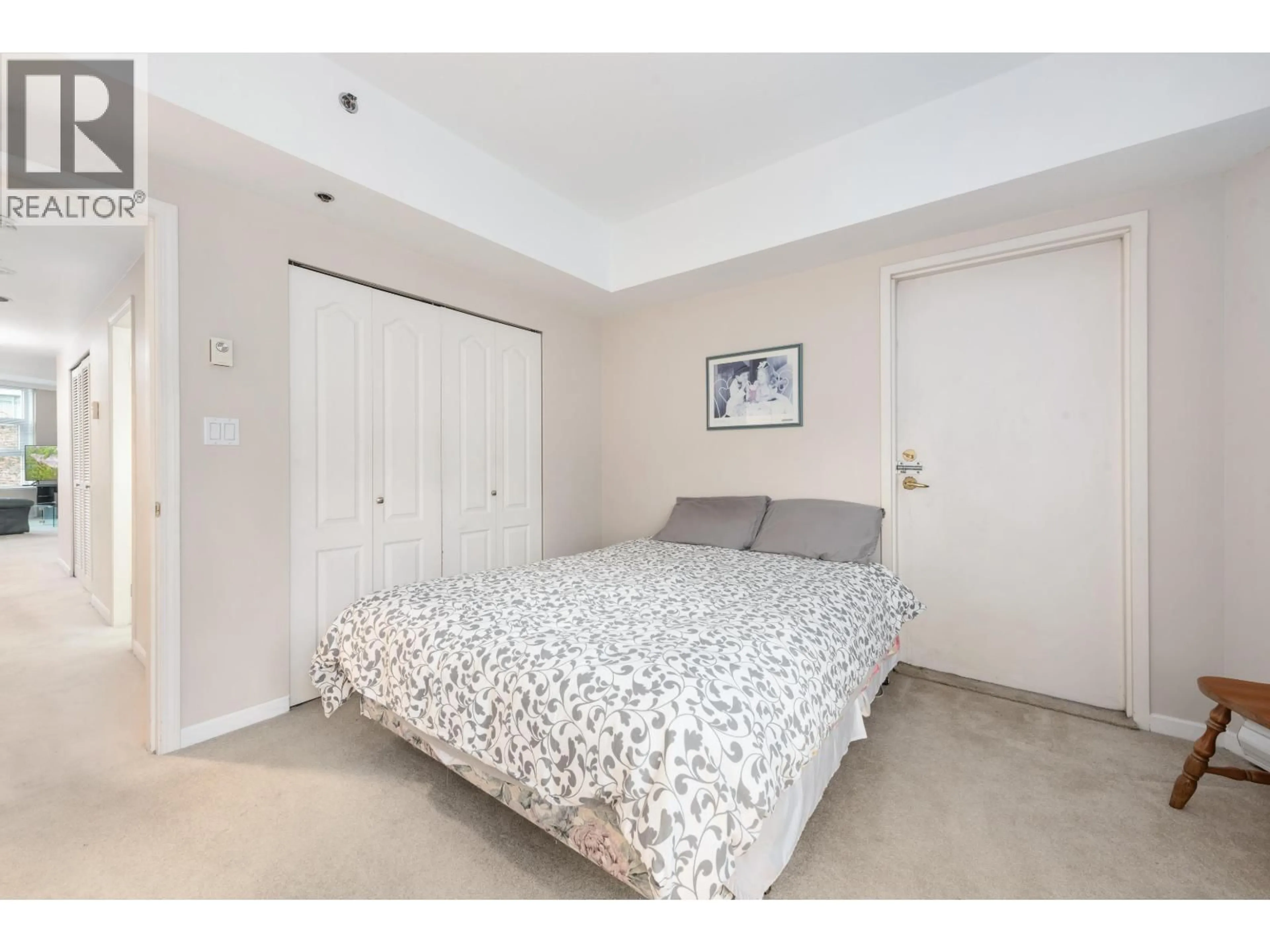 Bedroom with bed, carpet floor for 201 - 1788 GEORGIA STREET, Vancouver British Columbia V6G2V7