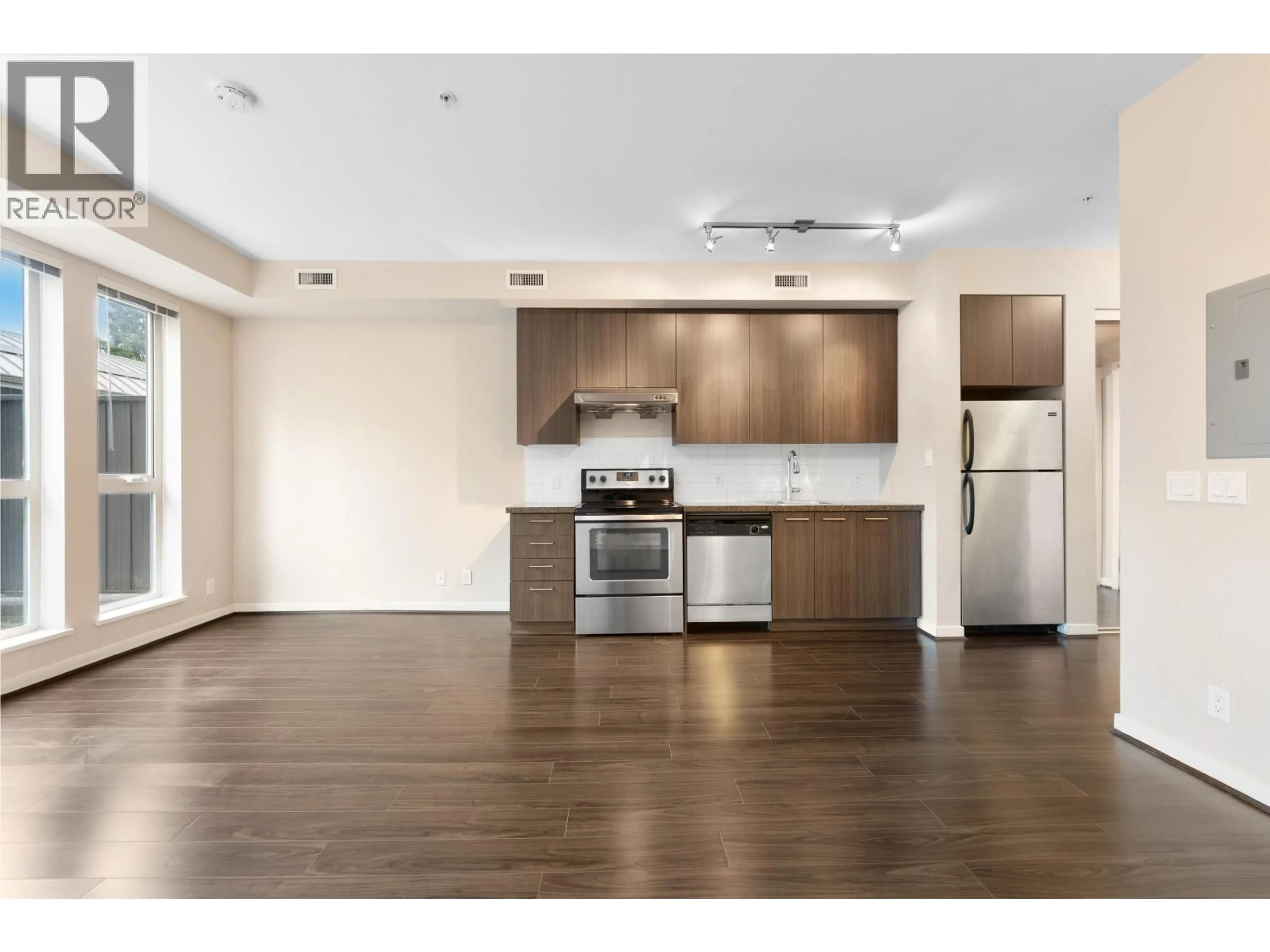 Open concept kitchen, wood/laminate floor for 282 - 4133 STOLBERG STREET, Richmond British Columbia V6X0J3