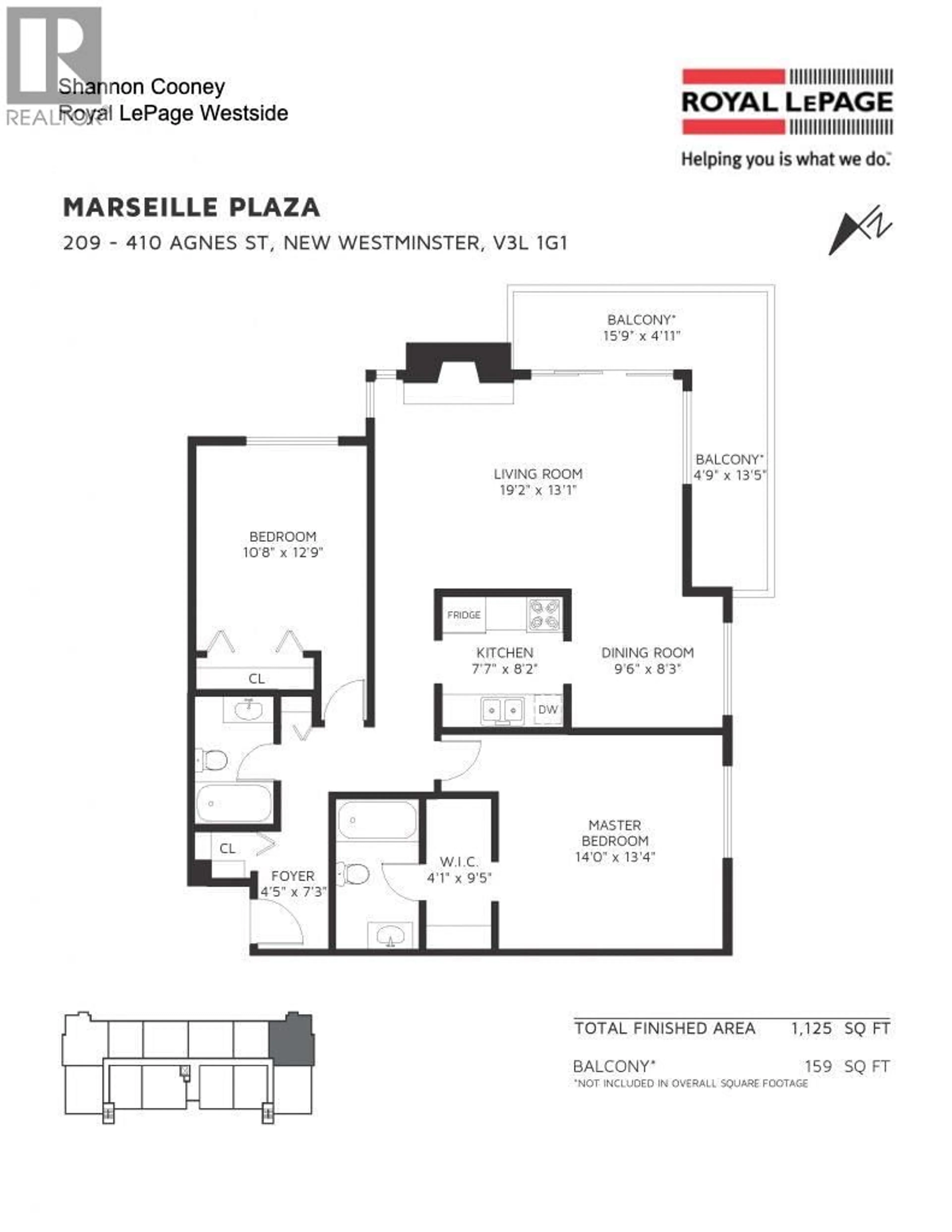 Floor plan for 209 - 410 AGNES STREET, New Westminster British Columbia V3L1G1