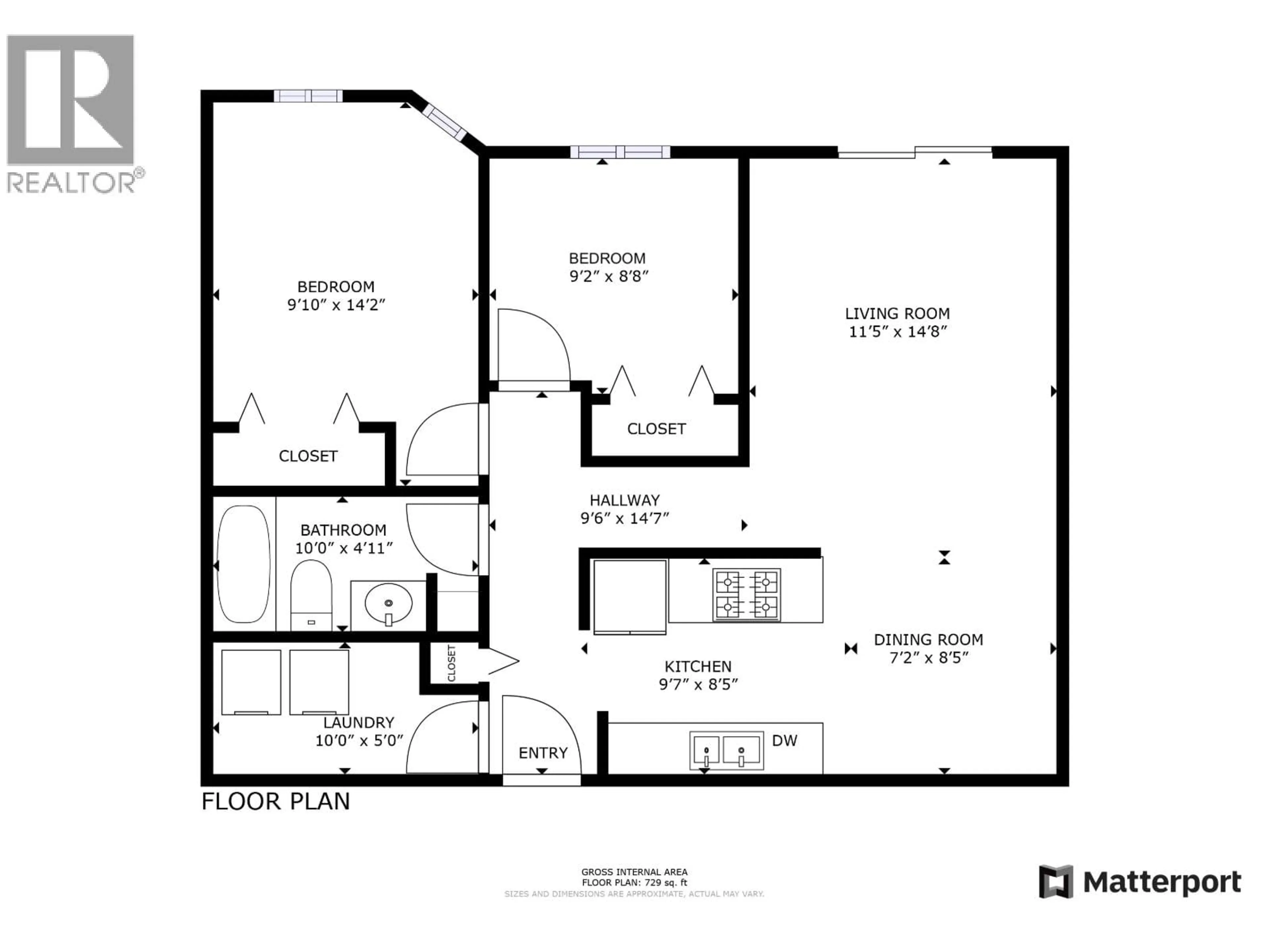 Floor plan for 402 - 8507 86 STREET, Fort St. John British Columbia V1J0E4