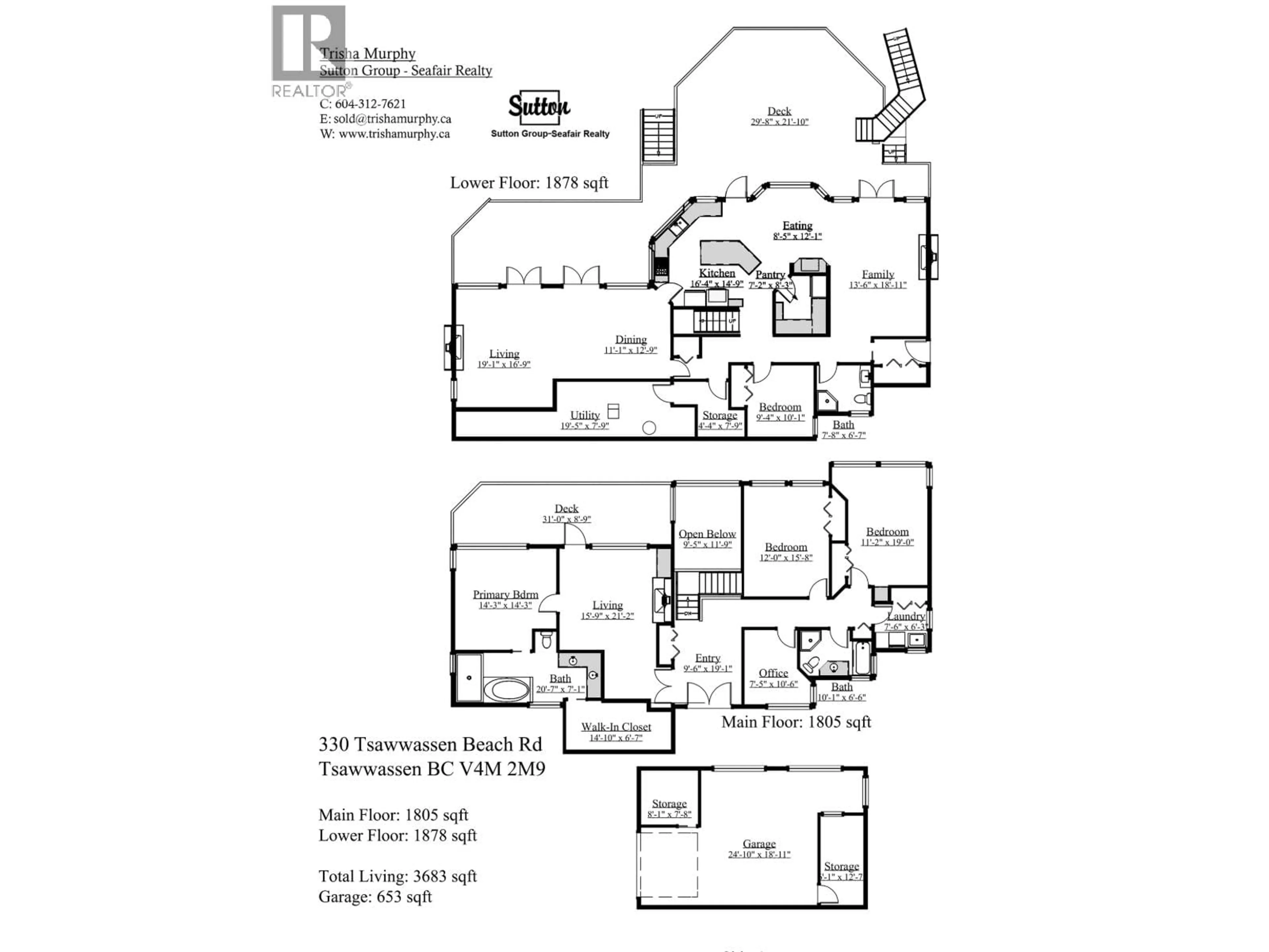 Floor plan for 330 TSAWWASSEN BEACH ROAD, Delta British Columbia V4M4C9
