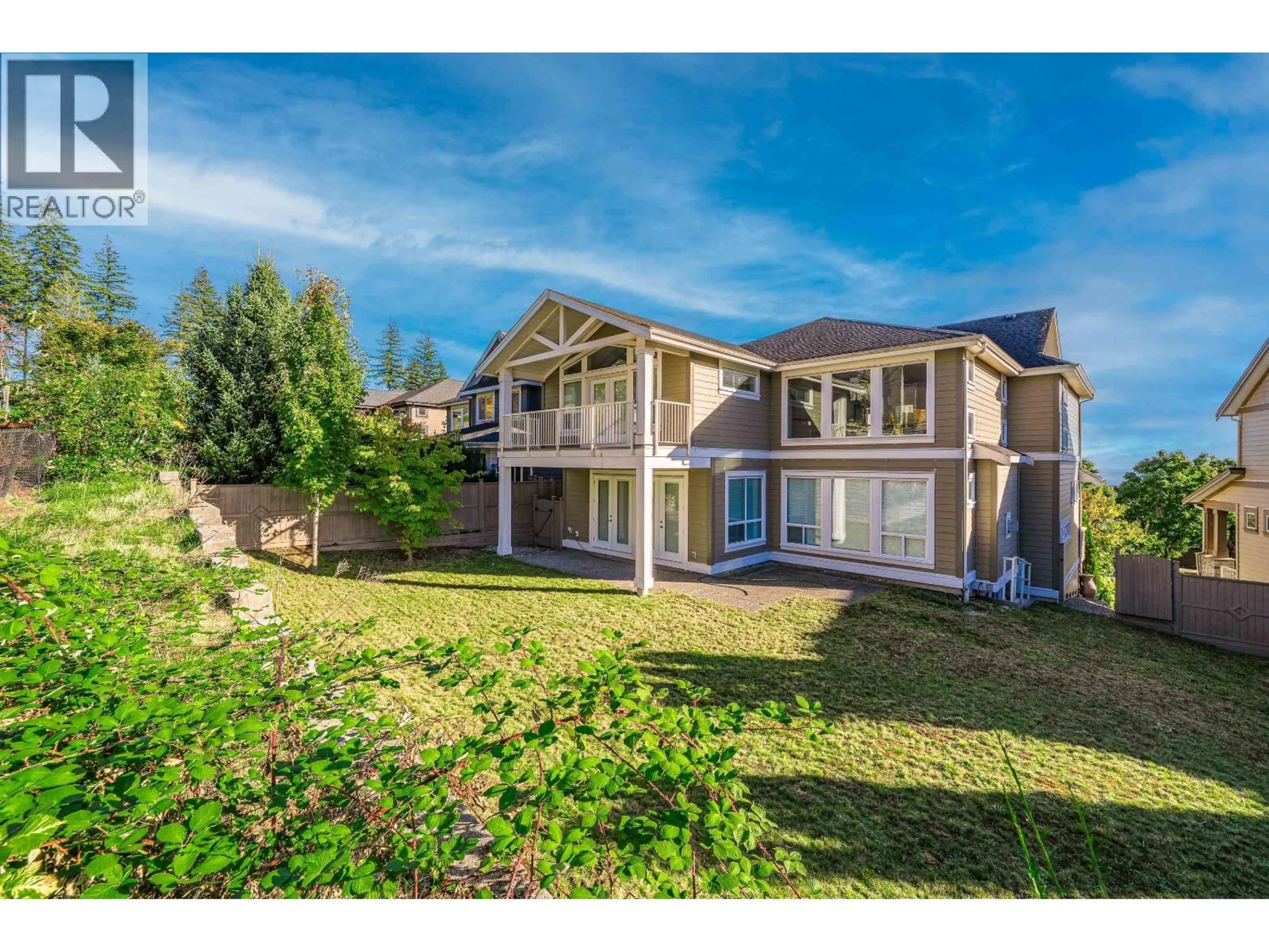 A pic from outside/outdoor area/front of a property/back of a property/a pic from drone, mountain view for 3503 HADLEY WOOD, Coquitlam British Columbia V3E0K2
