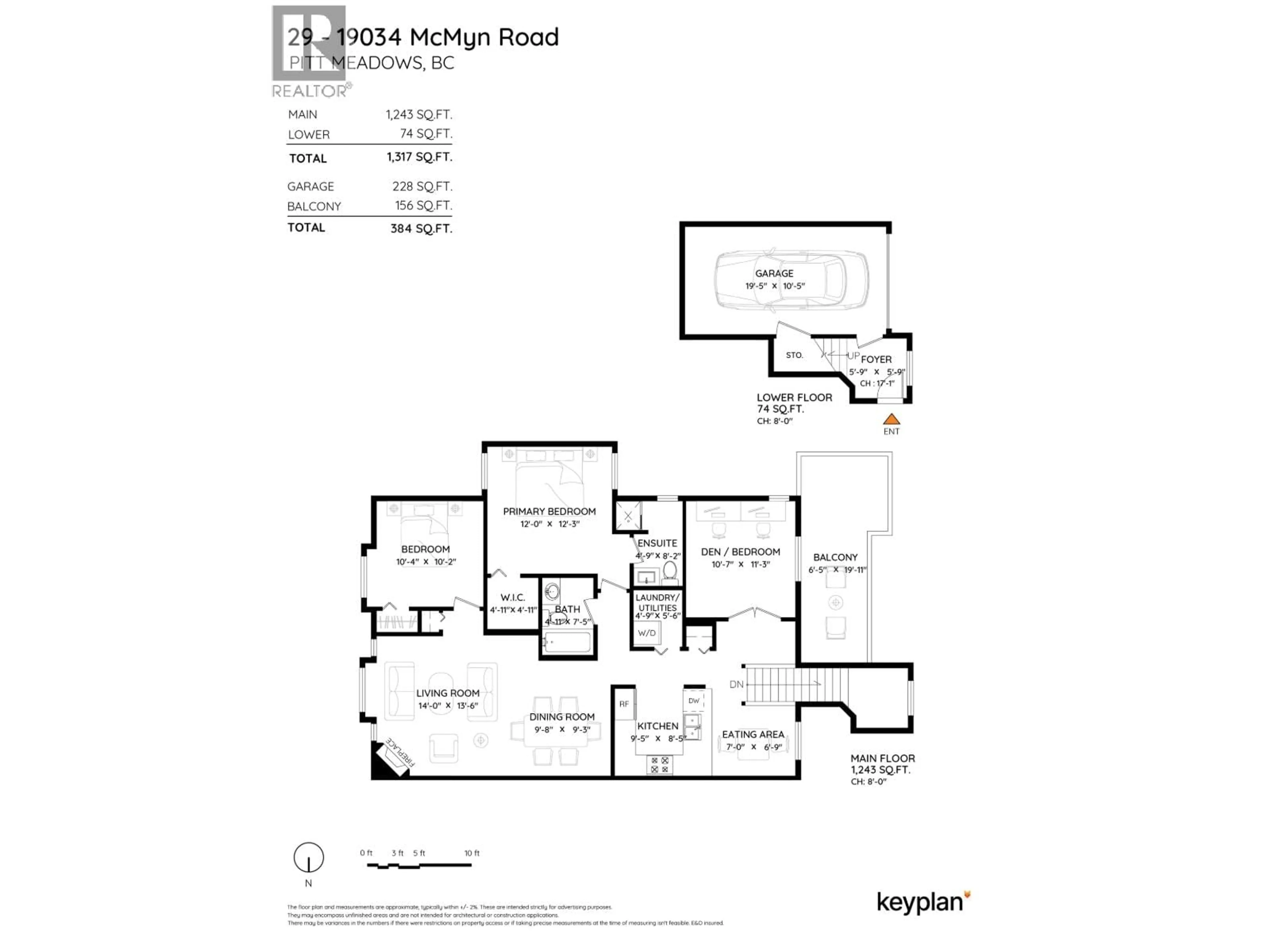 Floor plan for 29 - 19034 MCMYN ROAD, Pitt Meadows British Columbia V3Y2N8