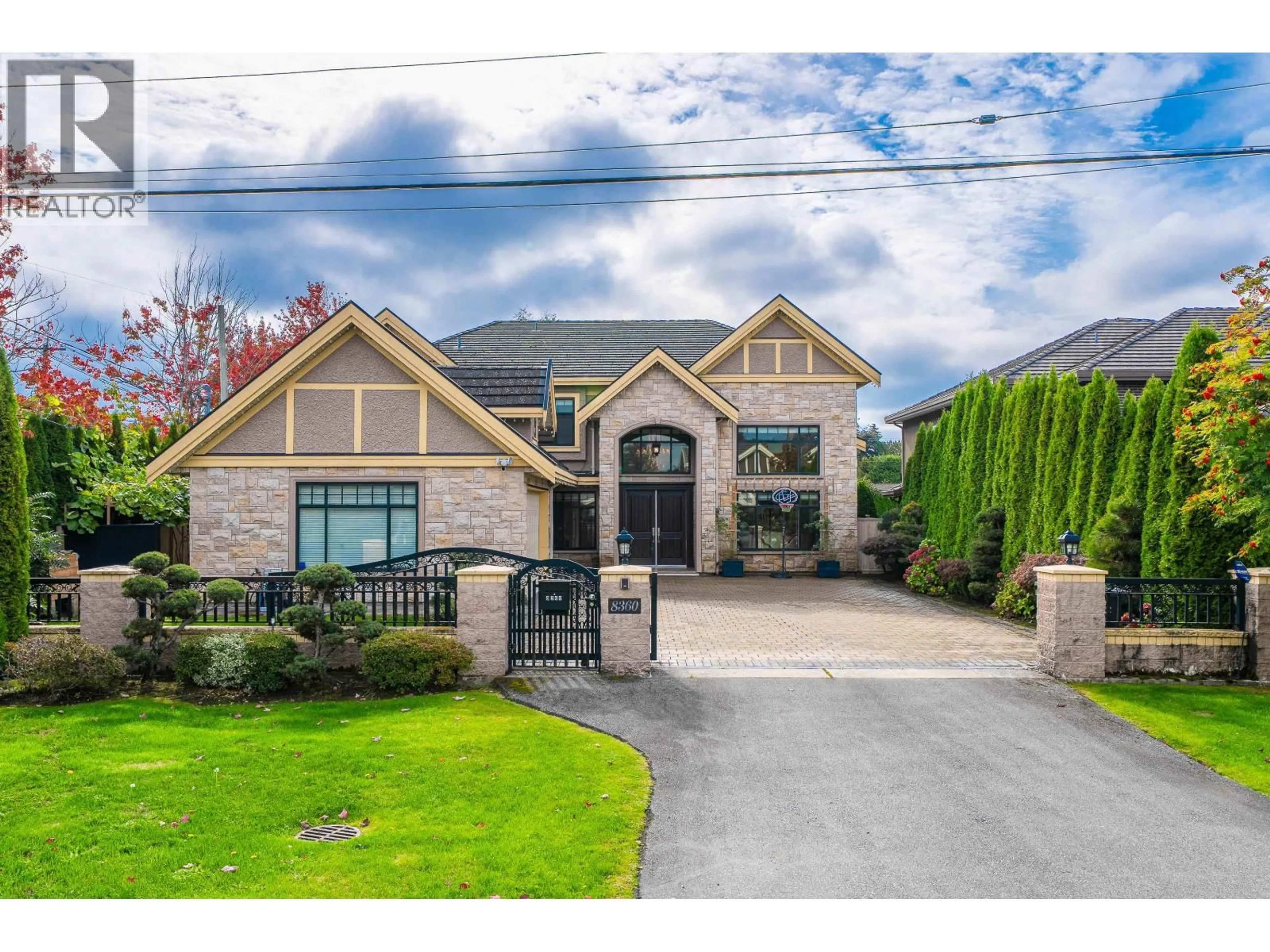 Home with brick exterior material, street for 8360 ROBINSON ROAD, Richmond British Columbia V6Y1B4