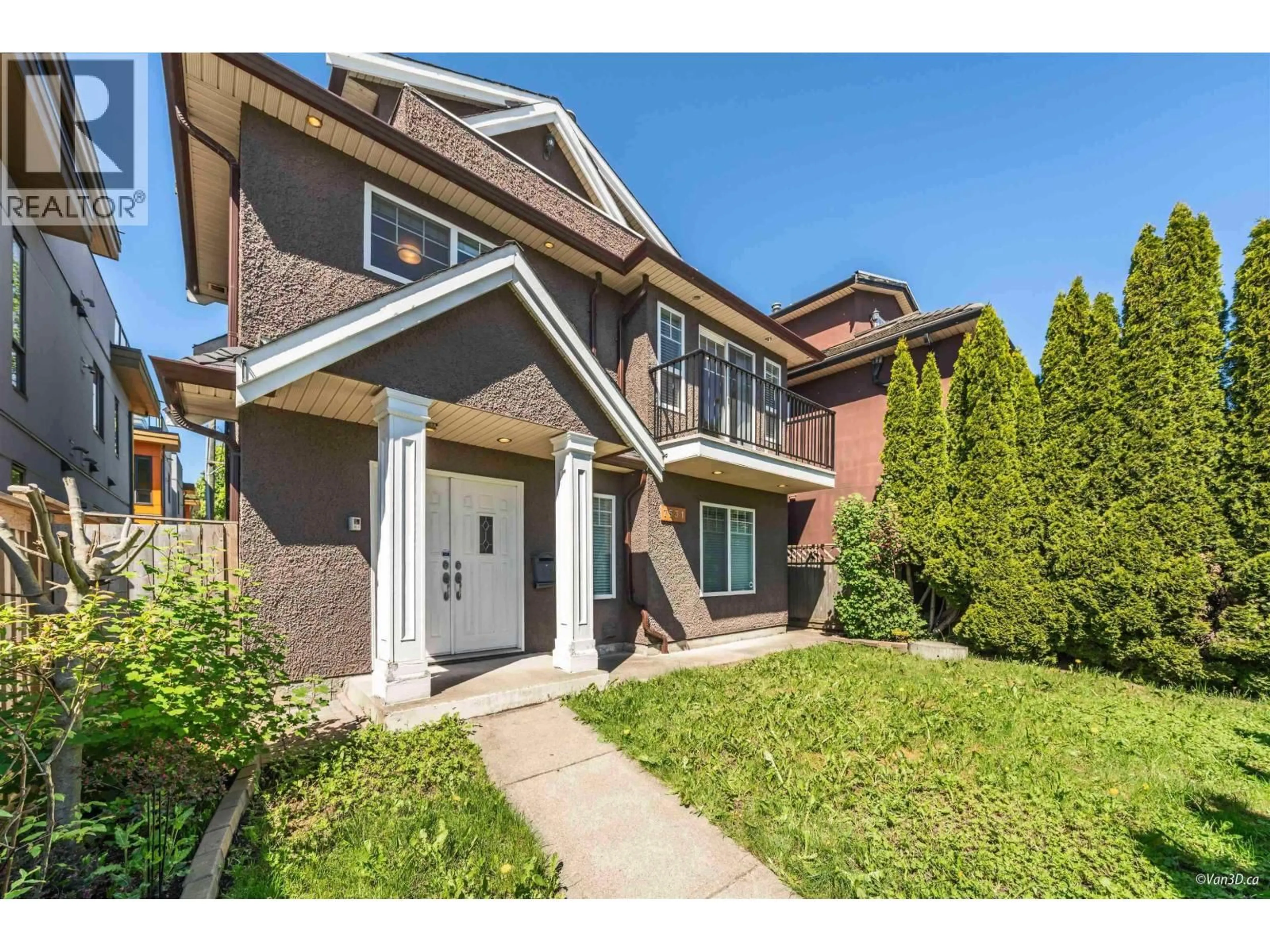Home with brick exterior material, street for 7531 OAK STREET, Vancouver British Columbia V6P4A4