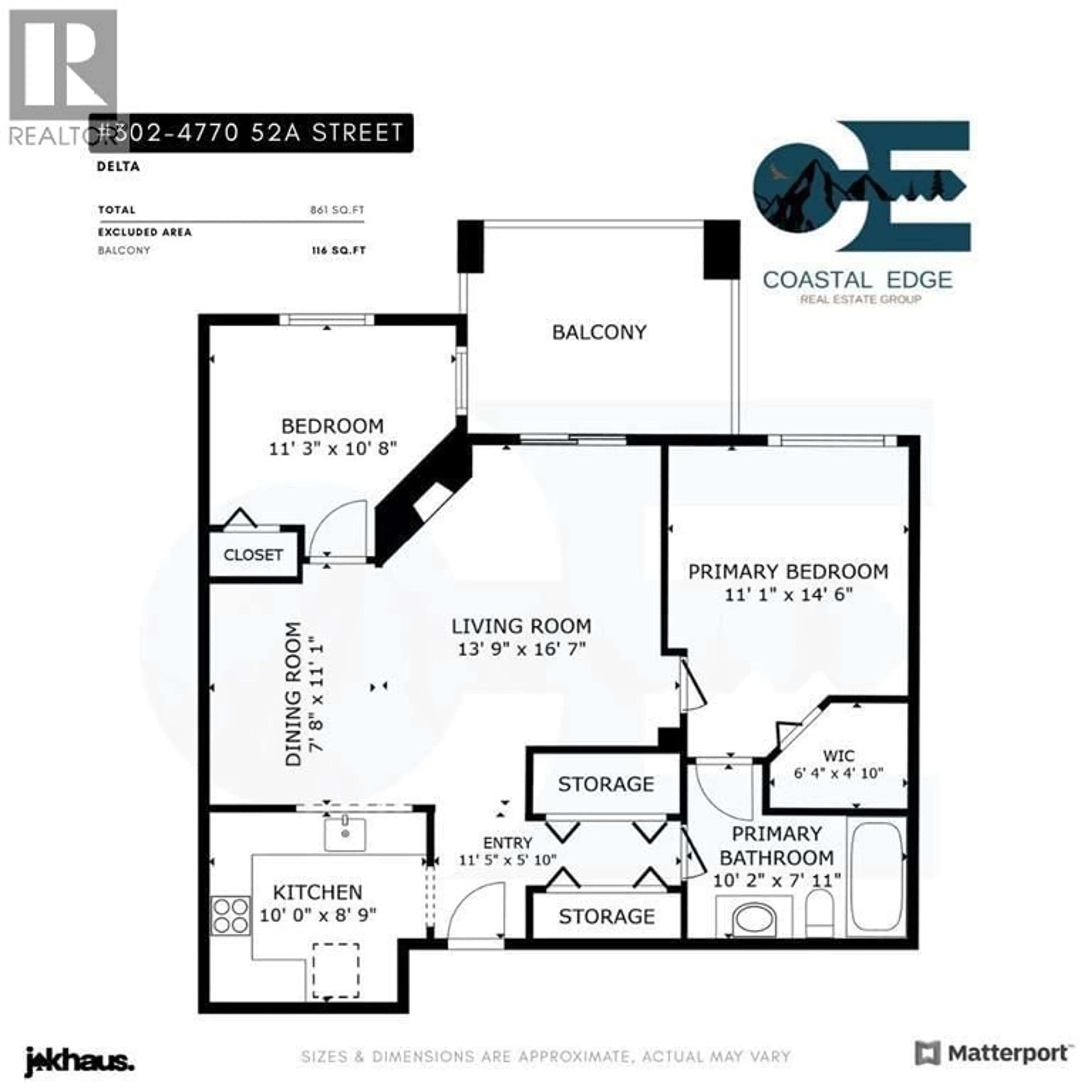 Floor plan for 302 - 4770 52A STREET, Delta British Columbia V4K5B5