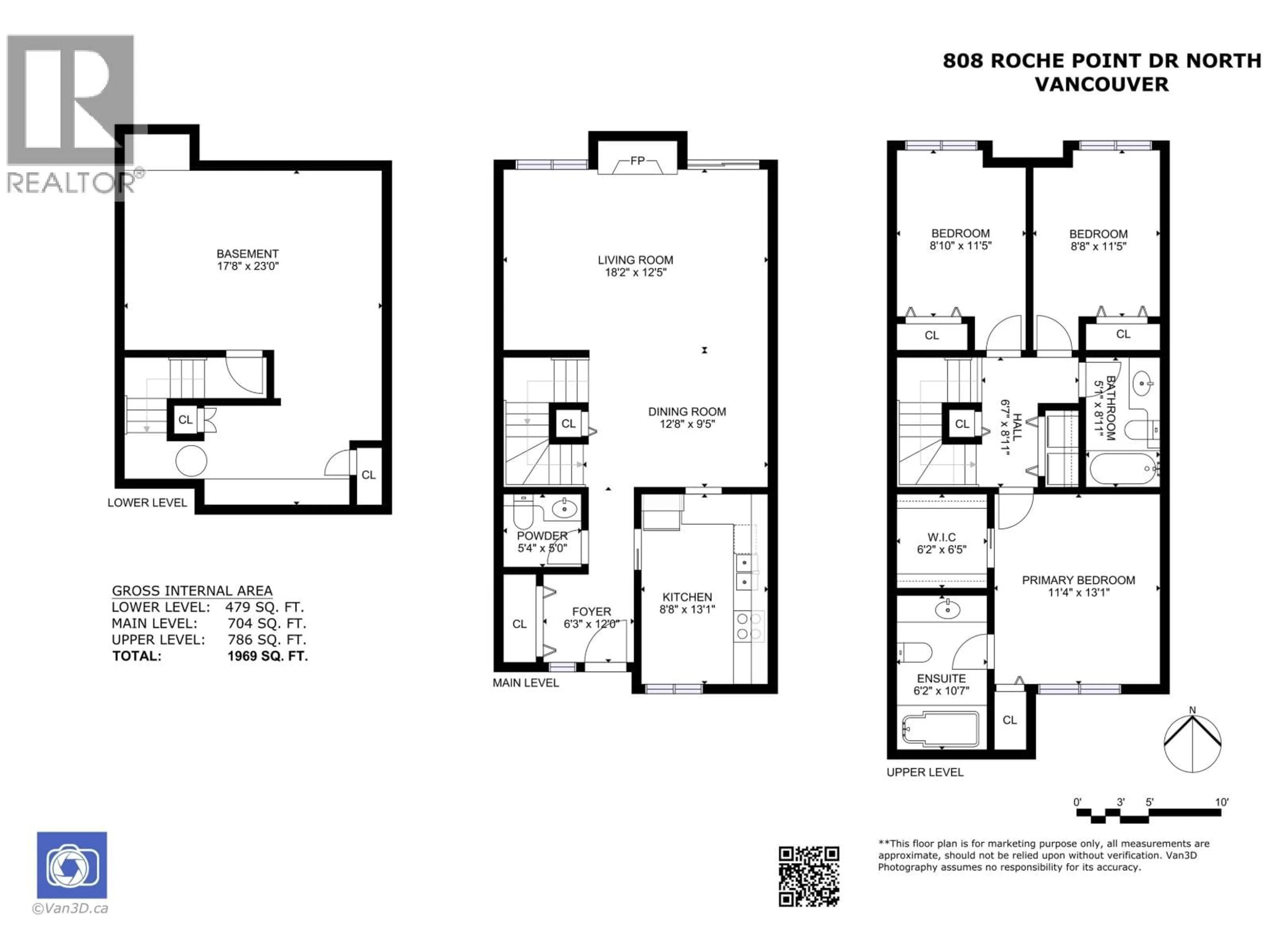 Floor plan for 808 ROCHE POINT DRIVE, North Vancouver British Columbia V7H2T8