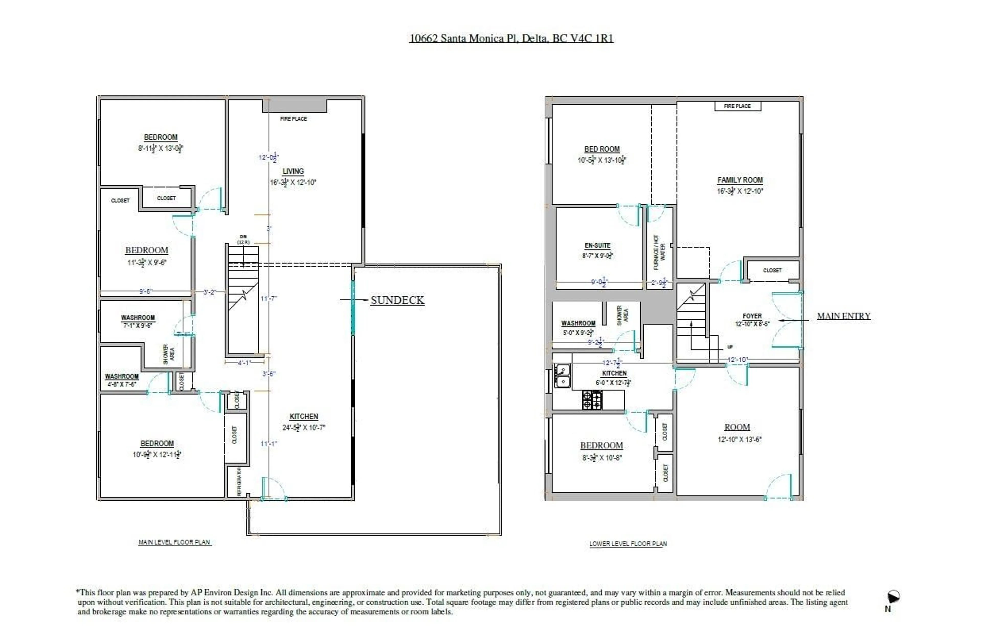 Floor plan for 10662 SANTA MONICA, Delta British Columbia V4C1R2