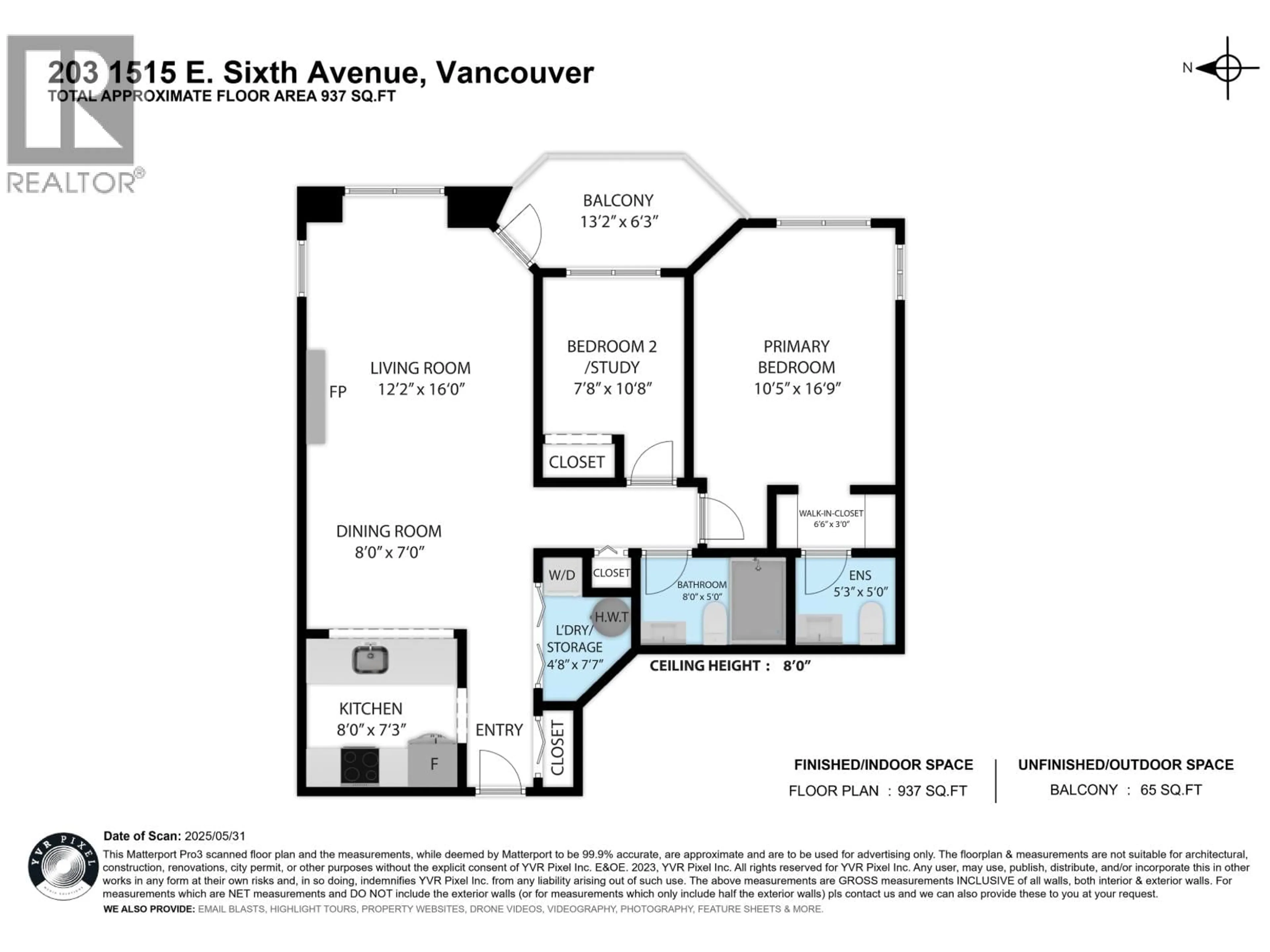 Floor plan for 203 - 1515 6TH AVENUE, Vancouver British Columbia V5N1P2