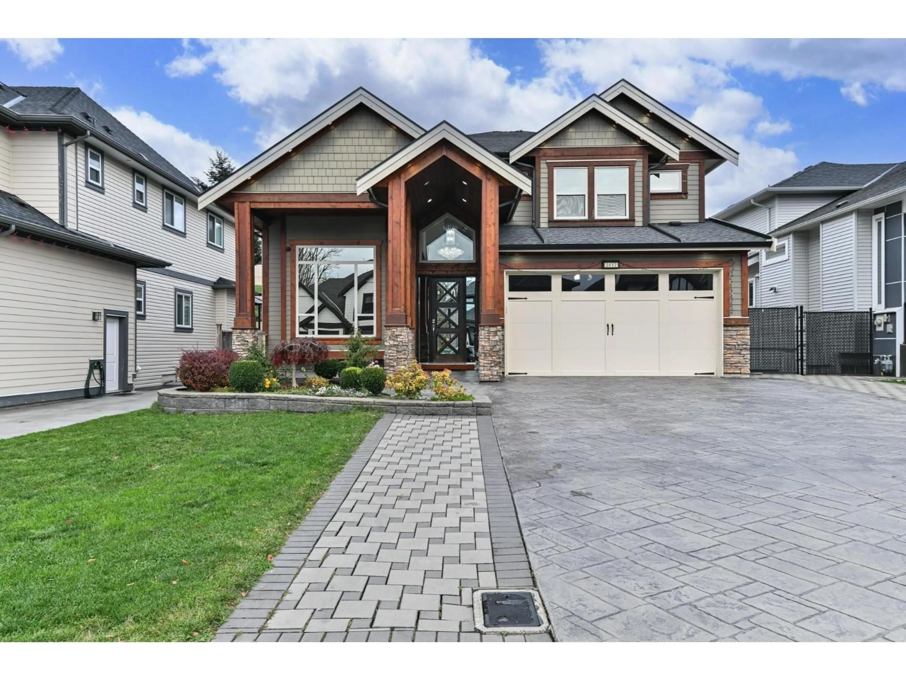 Home with brick exterior material, street for 3412 HEADWATER, Abbotsford British Columbia V2T0G4