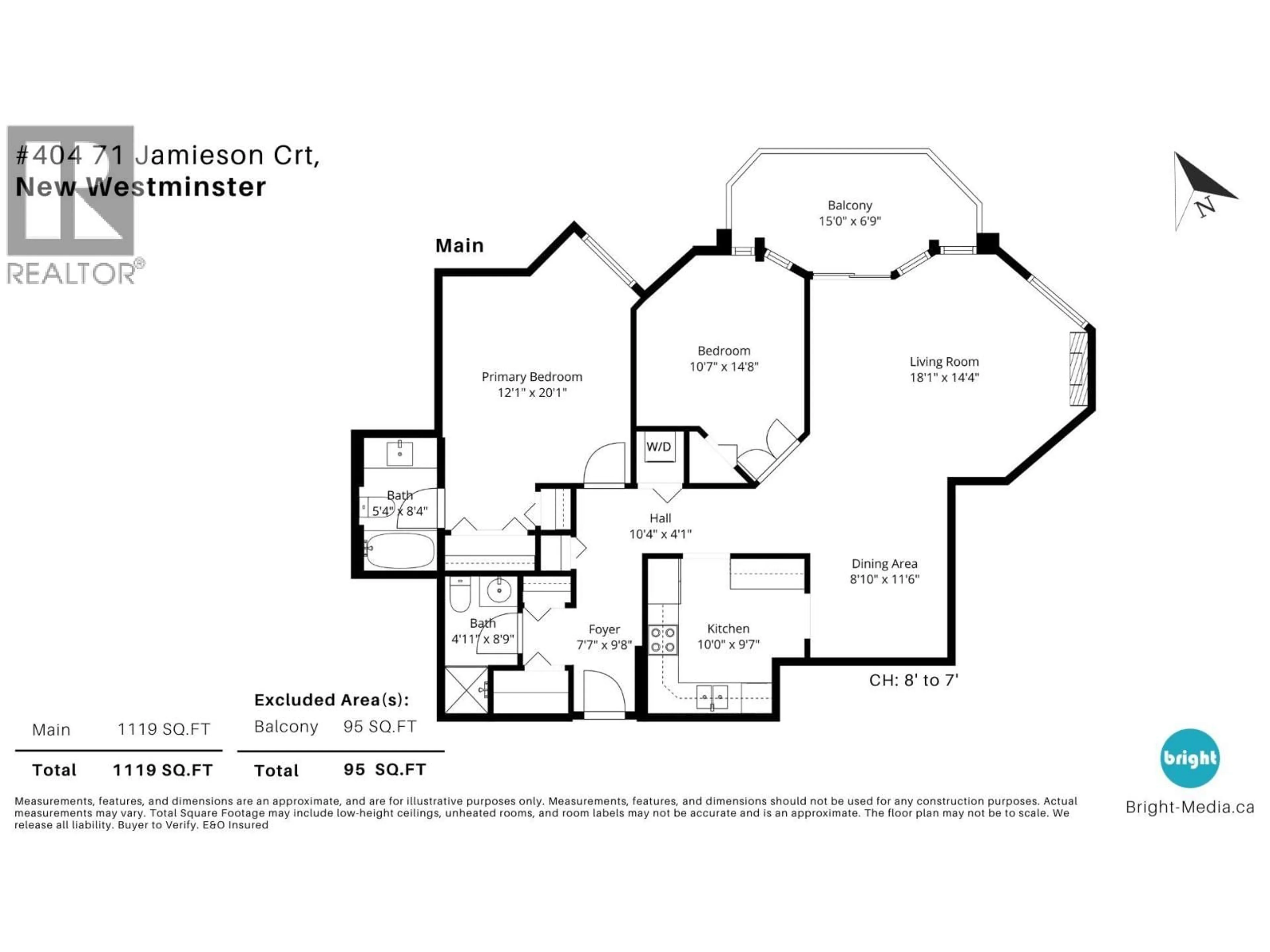 Floor plan for 404 - 71 JAMIESON COURT, New Westminster British Columbia V3L5R4