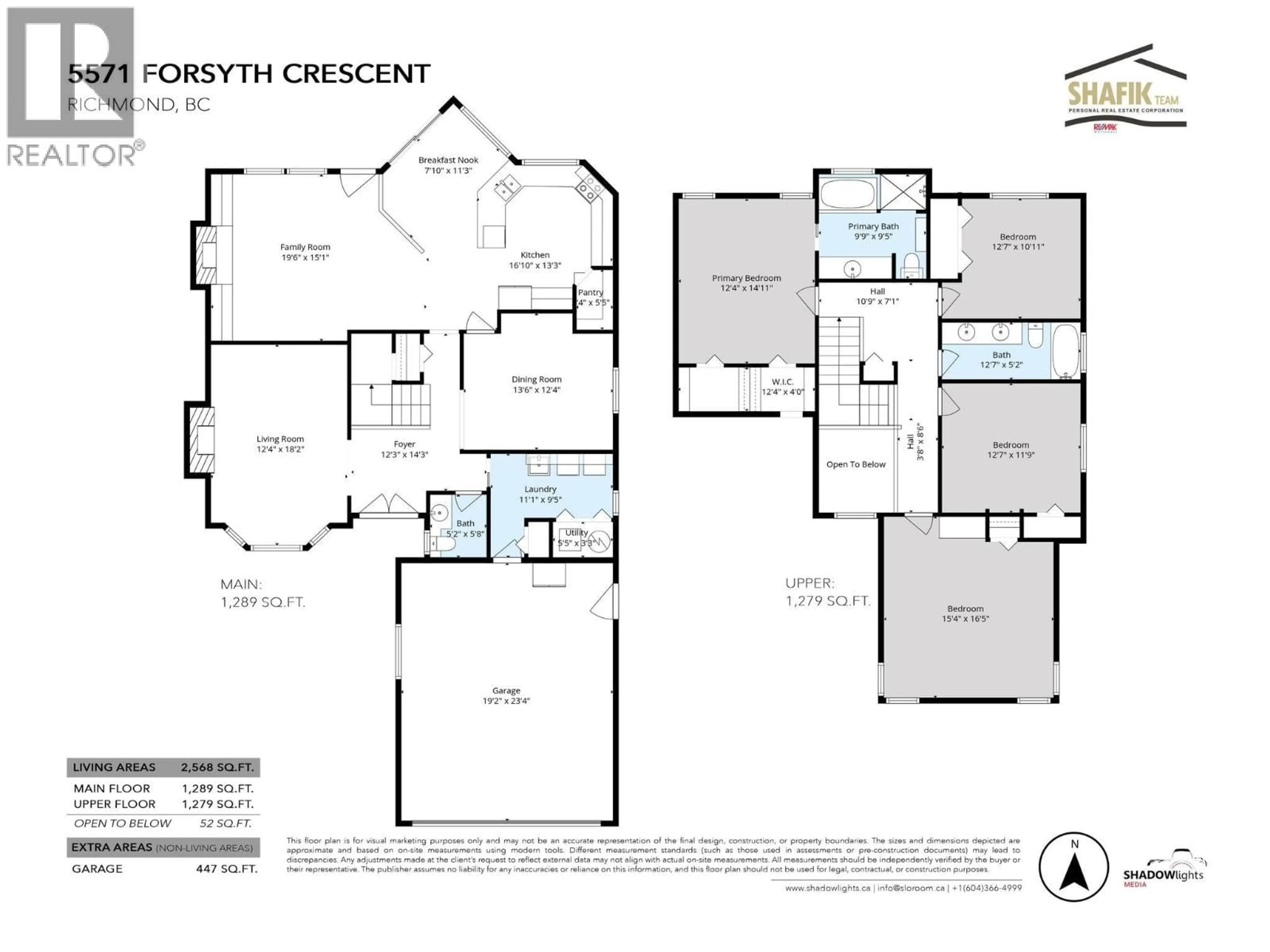 Floor plan for 5571 FORSYTH CRESCENT, Richmond British Columbia V7C2C2