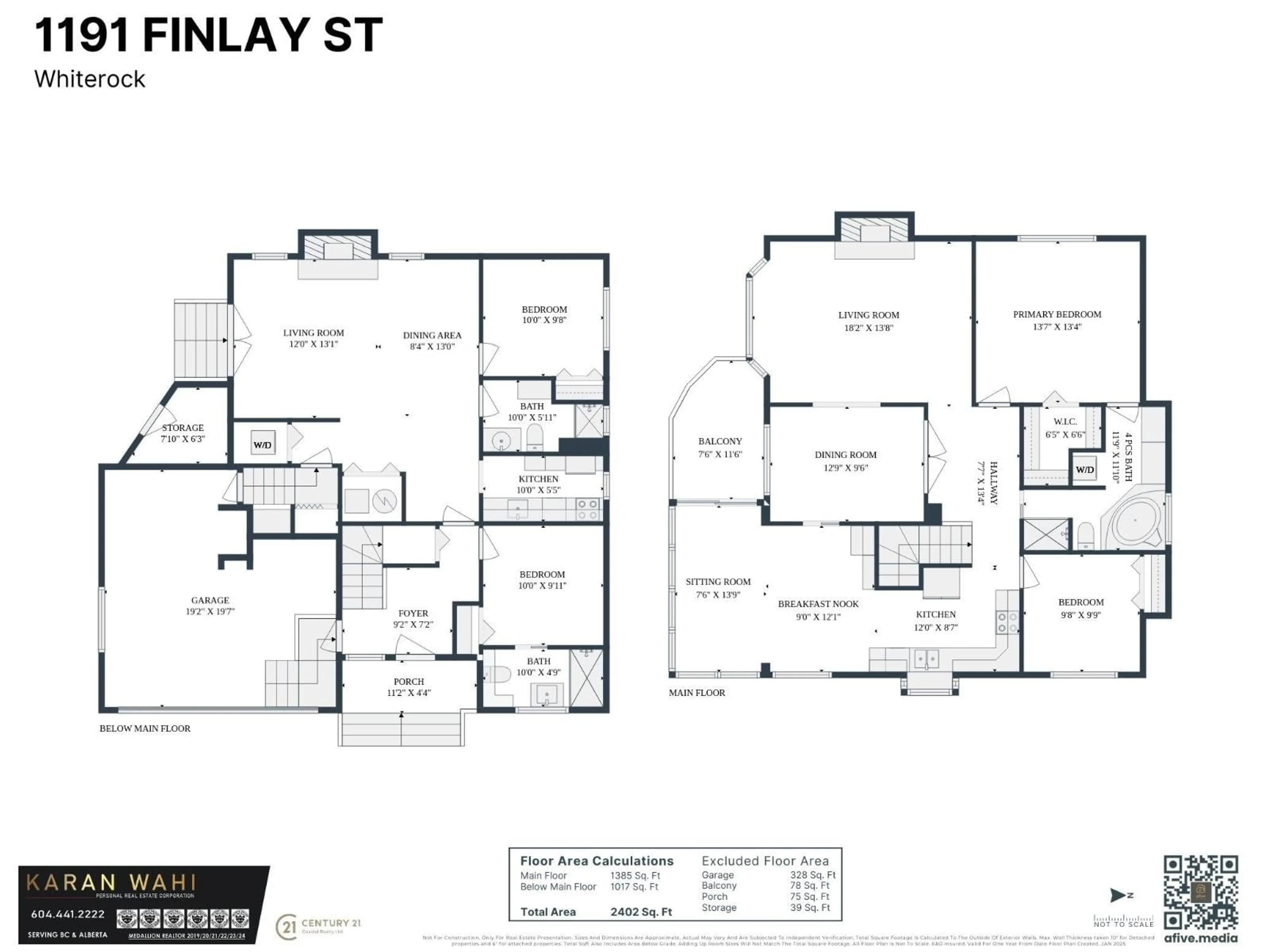 Floor plan for 1191 FINLAY, White Rock British Columbia V4B4K9
