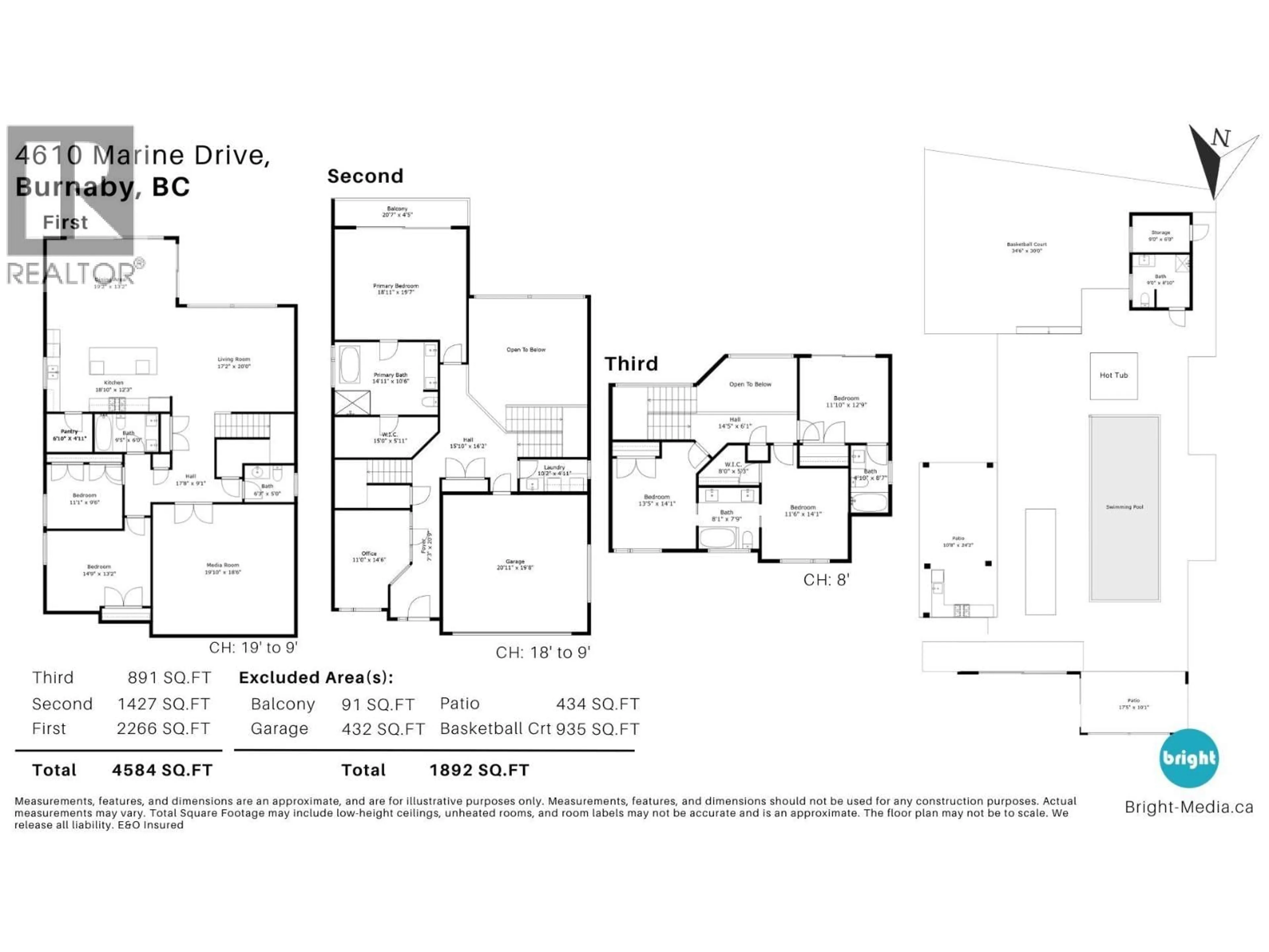 Floor plan for 4610 MARINE DRIVE, Burnaby British Columbia V5J3G2