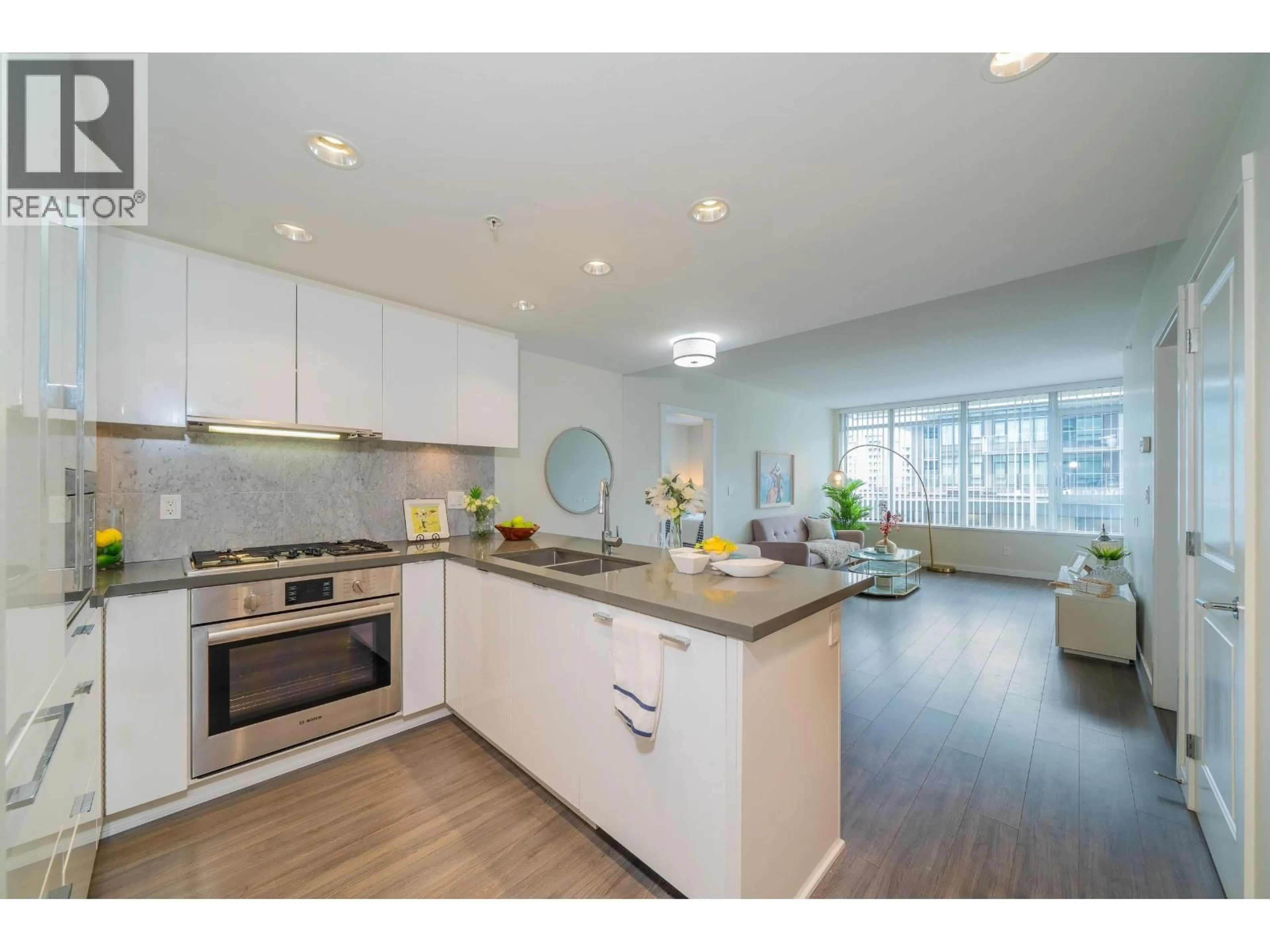 Open concept kitchen, wood/laminate floor for 1108 - 7328 GOLLNER AVENUE, Richmond British Columbia V6Y0H7