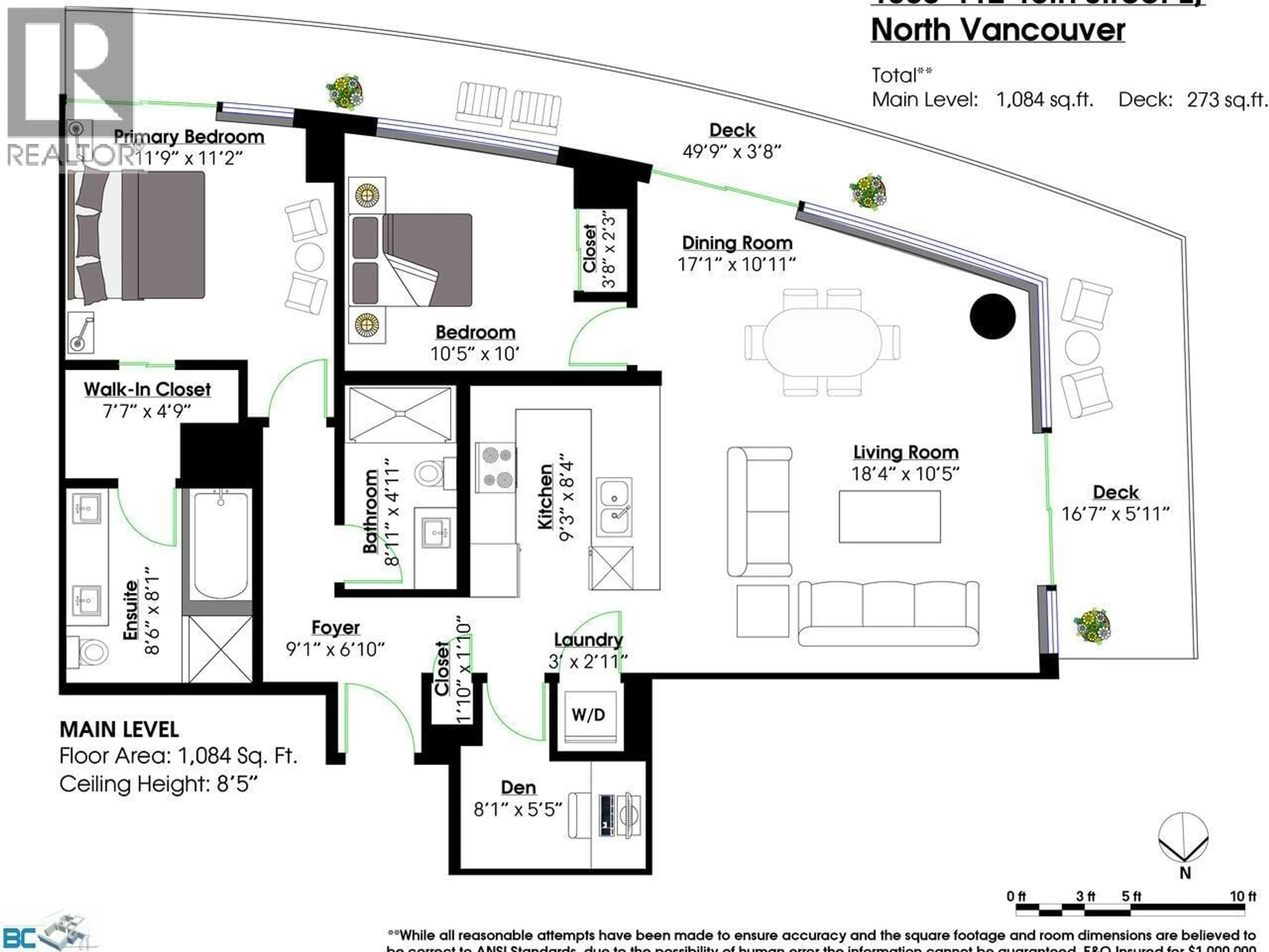 Floor plan for 1006 - 112 13TH STREET, North Vancouver British Columbia V7L0E4