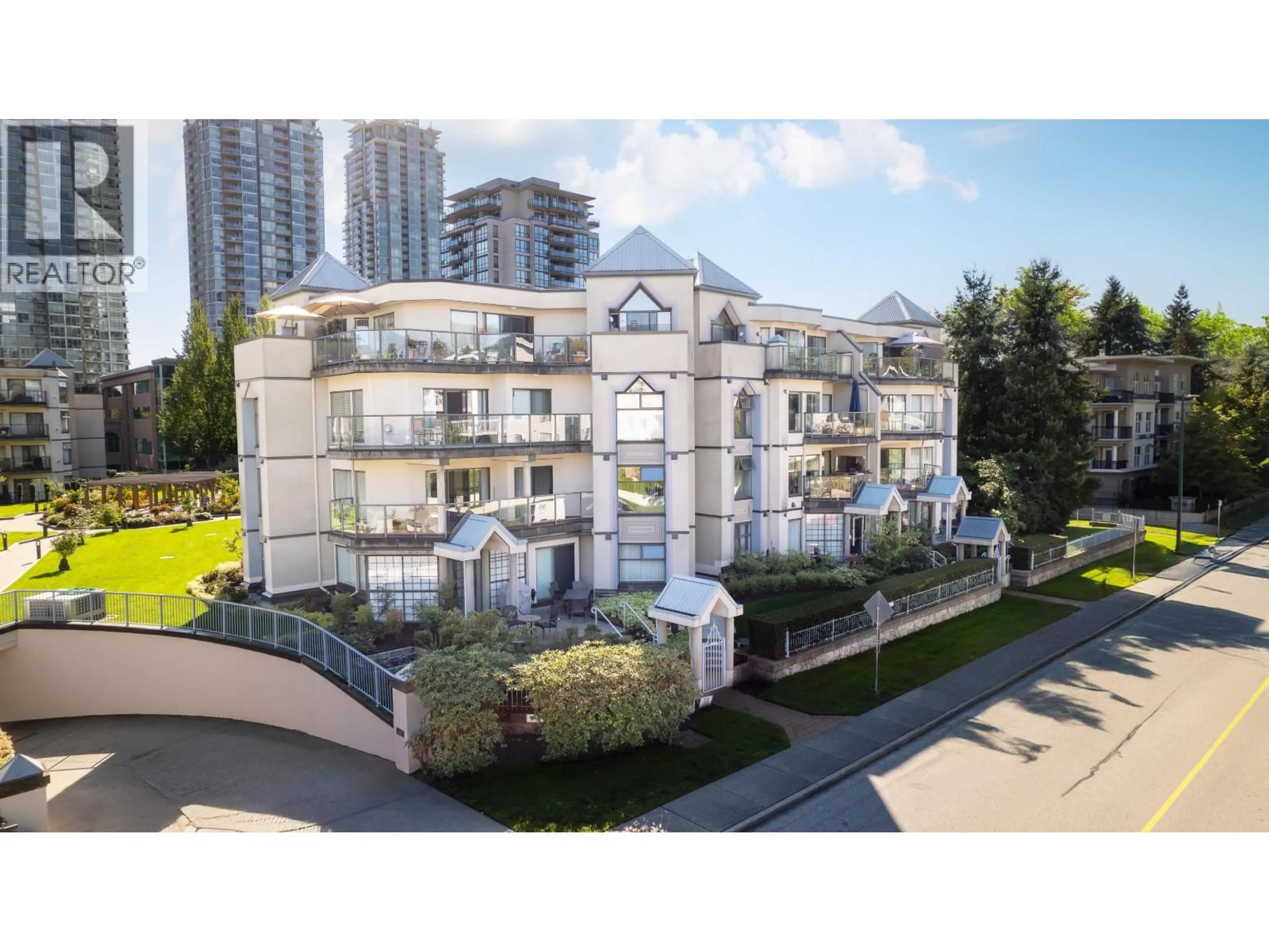 A pic from outside/outdoor area/front of a property/back of a property/a pic from drone, city buildings view from balcony for 302 - 2968 BURLINGTON DRIVE, Coquitlam British Columbia V3B7N4