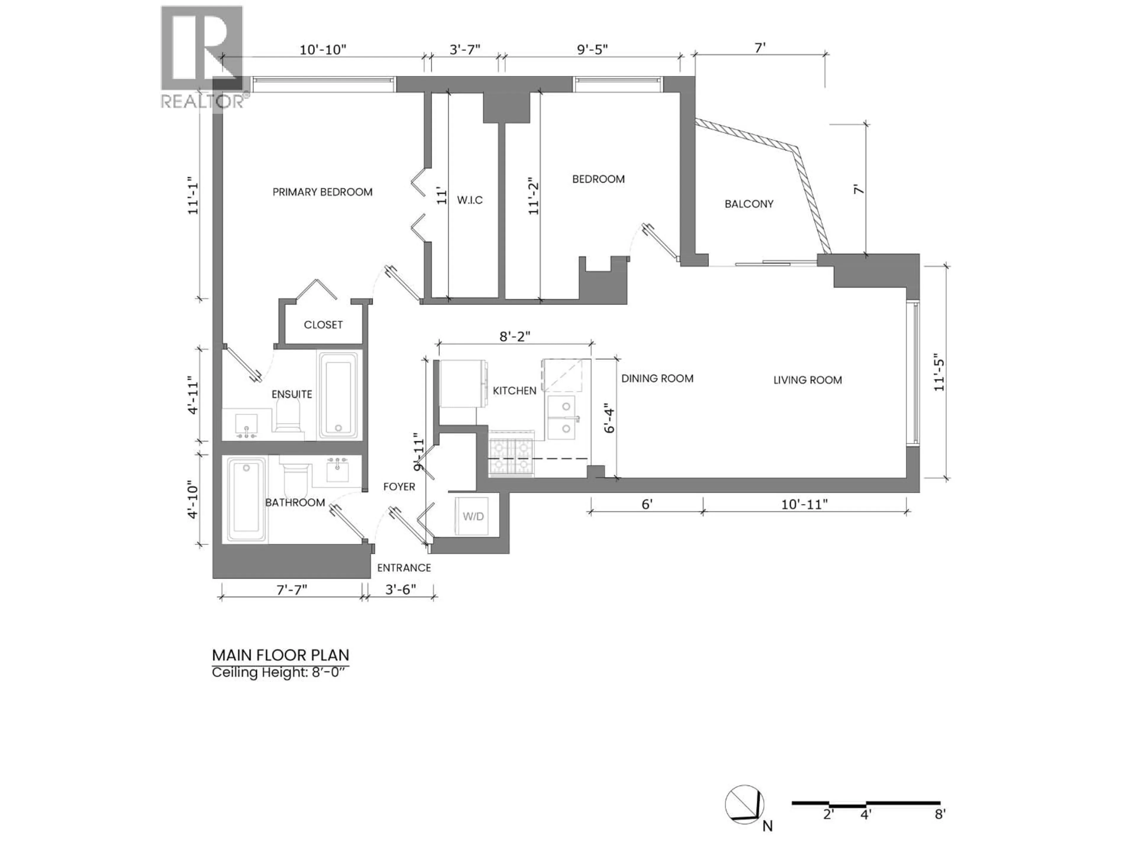 Floor plan for 1608 - 1189 HOWE STREET, Vancouver British Columbia V6Z2X4