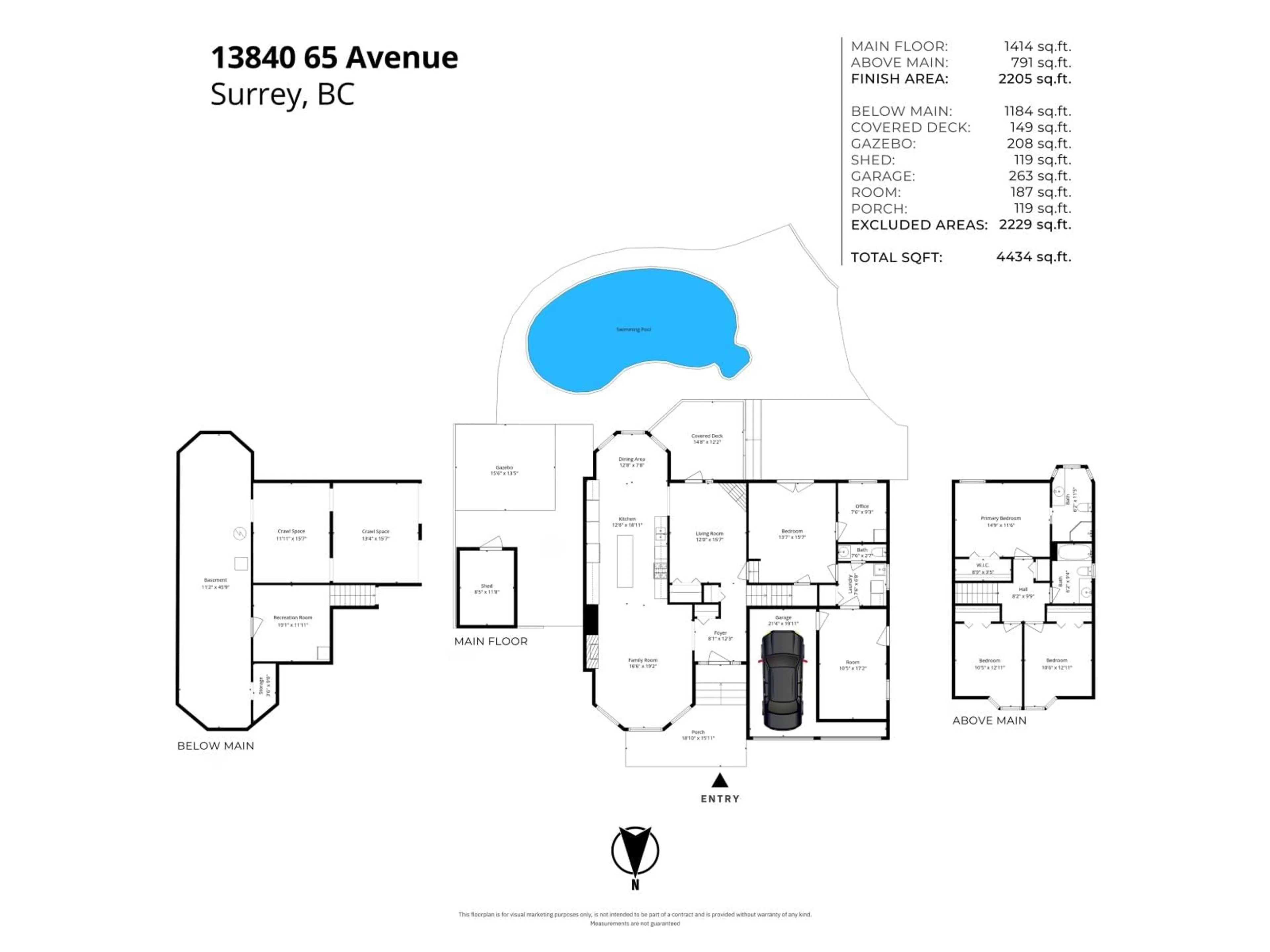 Floor plan for 13840 65, Surrey British Columbia V3W8T9