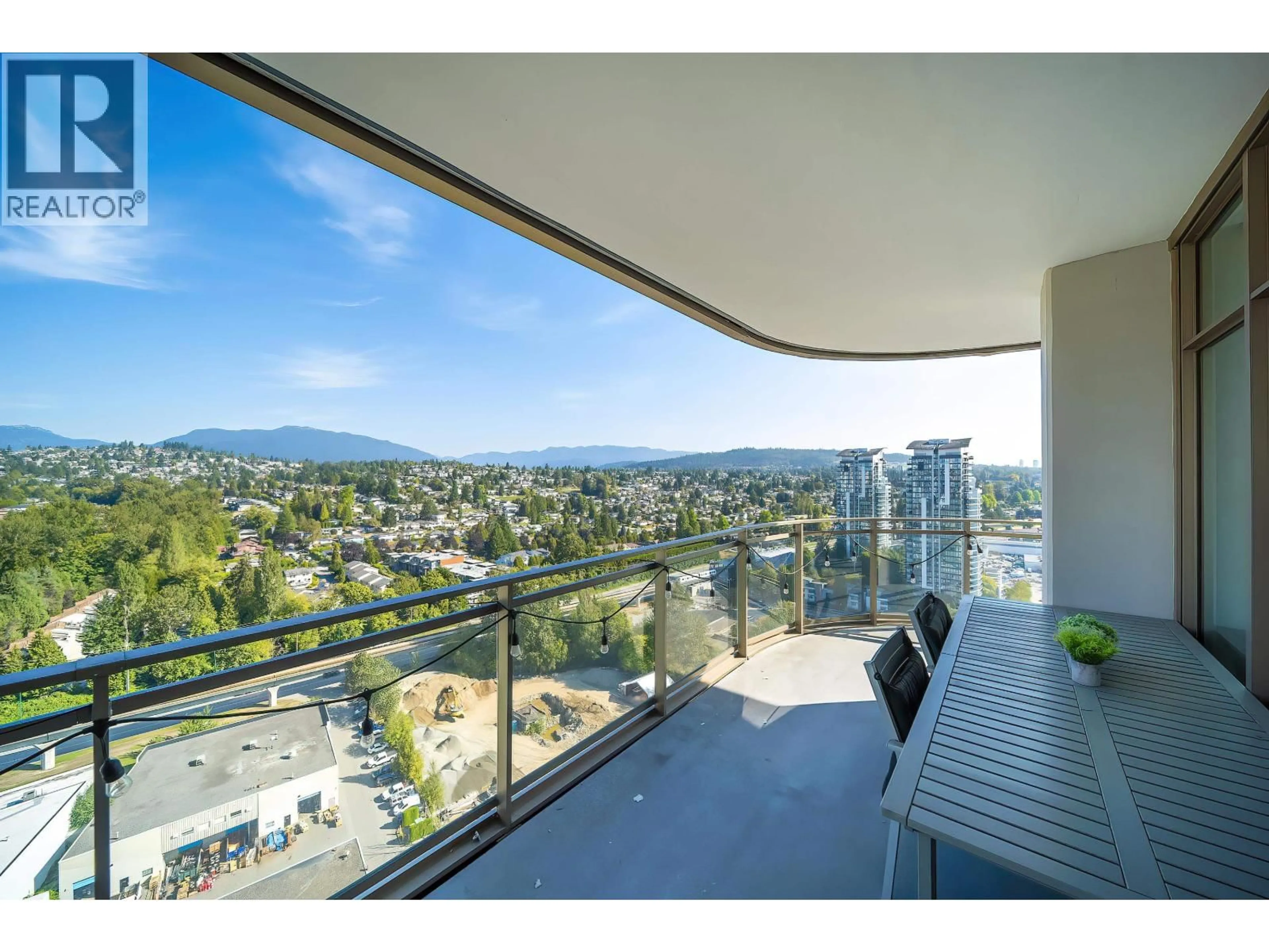 Balcony in the apartment, city buildings view from balcony for 2301 - 5333 GORING STREET, Burnaby British Columbia V5B0B6