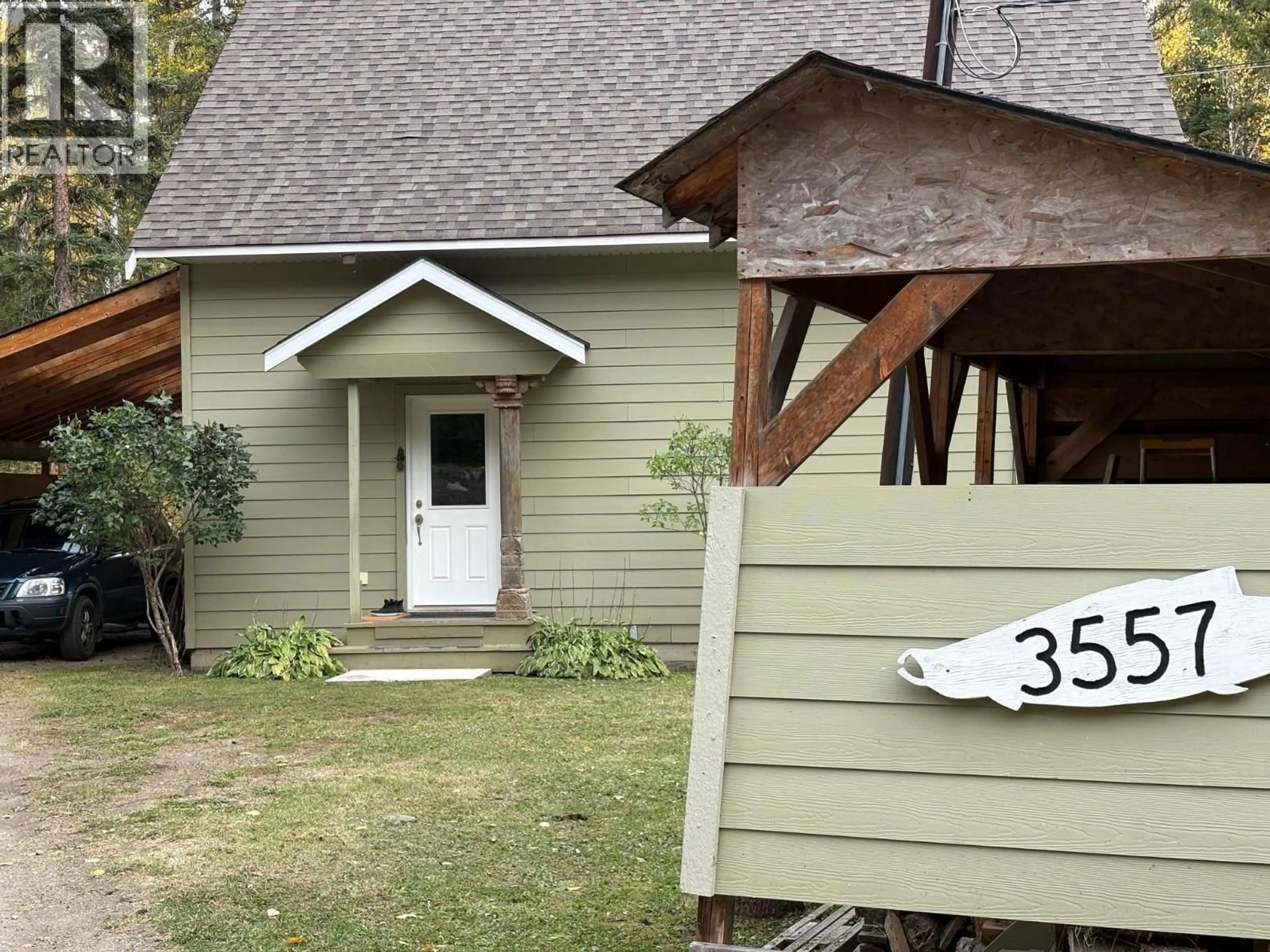 Home with vinyl exterior material, street for 3557 CANDLE DRIVE, Canim Lake British Columbia V0K1L0
