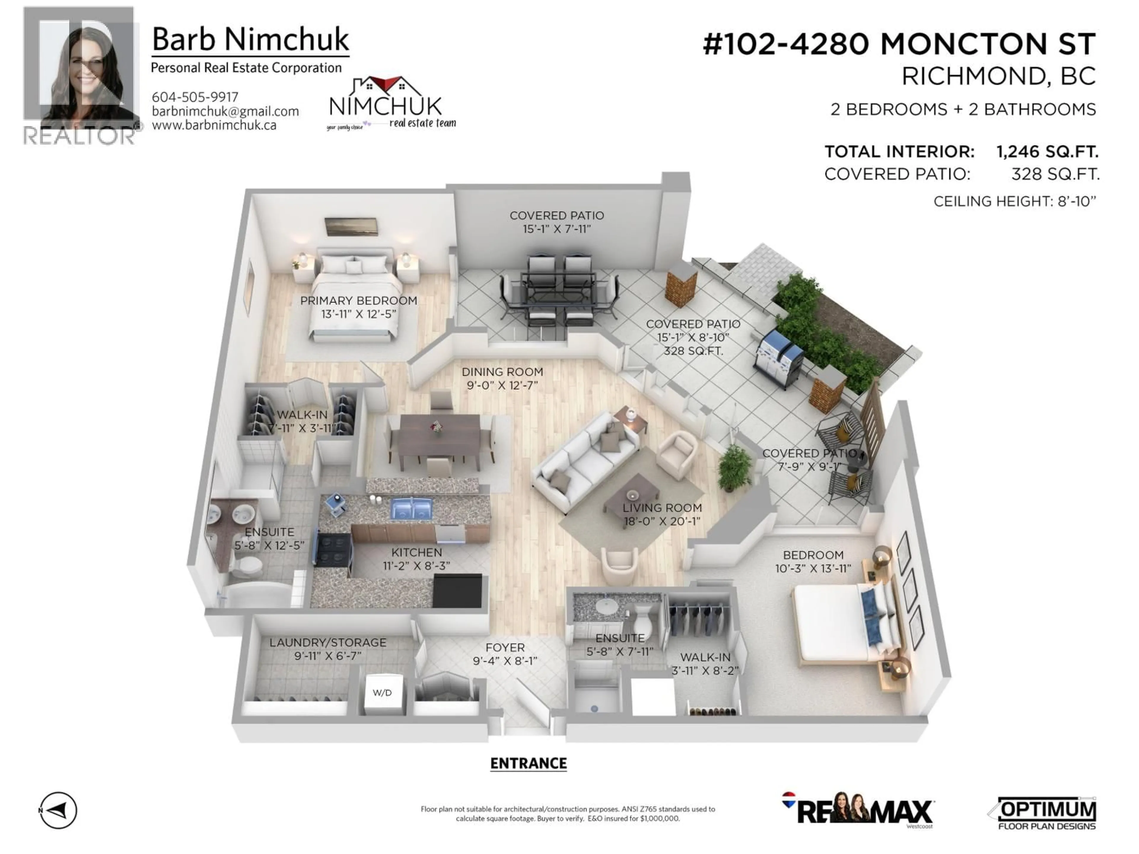 Floor plan for 102 - 4280 MONCTON STREET, Richmond British Columbia V7E6T4