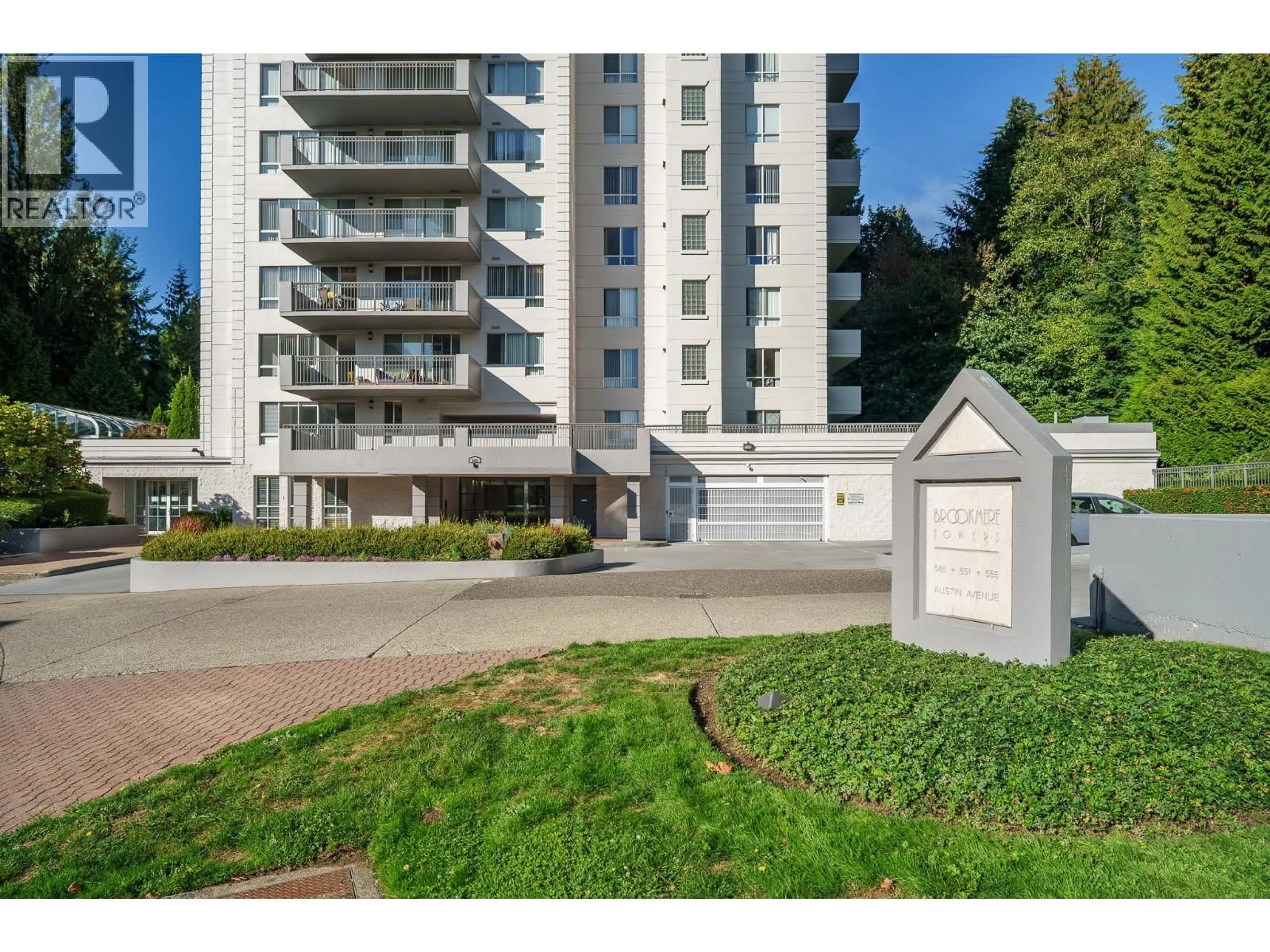 A pic from outside/outdoor area/front of a property/back of a property/a pic from drone, street for 1203 - 545 AUSTIN AVENUE, Coquitlam British Columbia V3K6R4