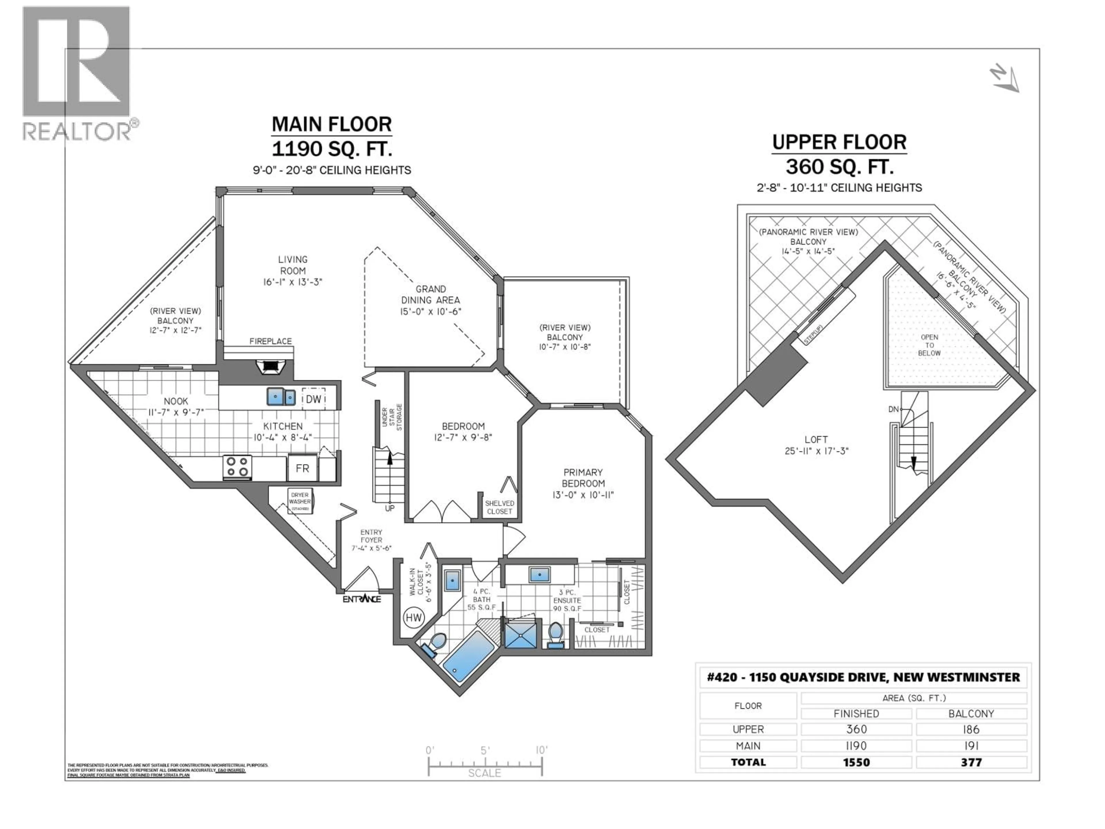 Floor plan for 420 - 1150 QUAYSIDE DRIVE, New Westminster British Columbia V3M6E1