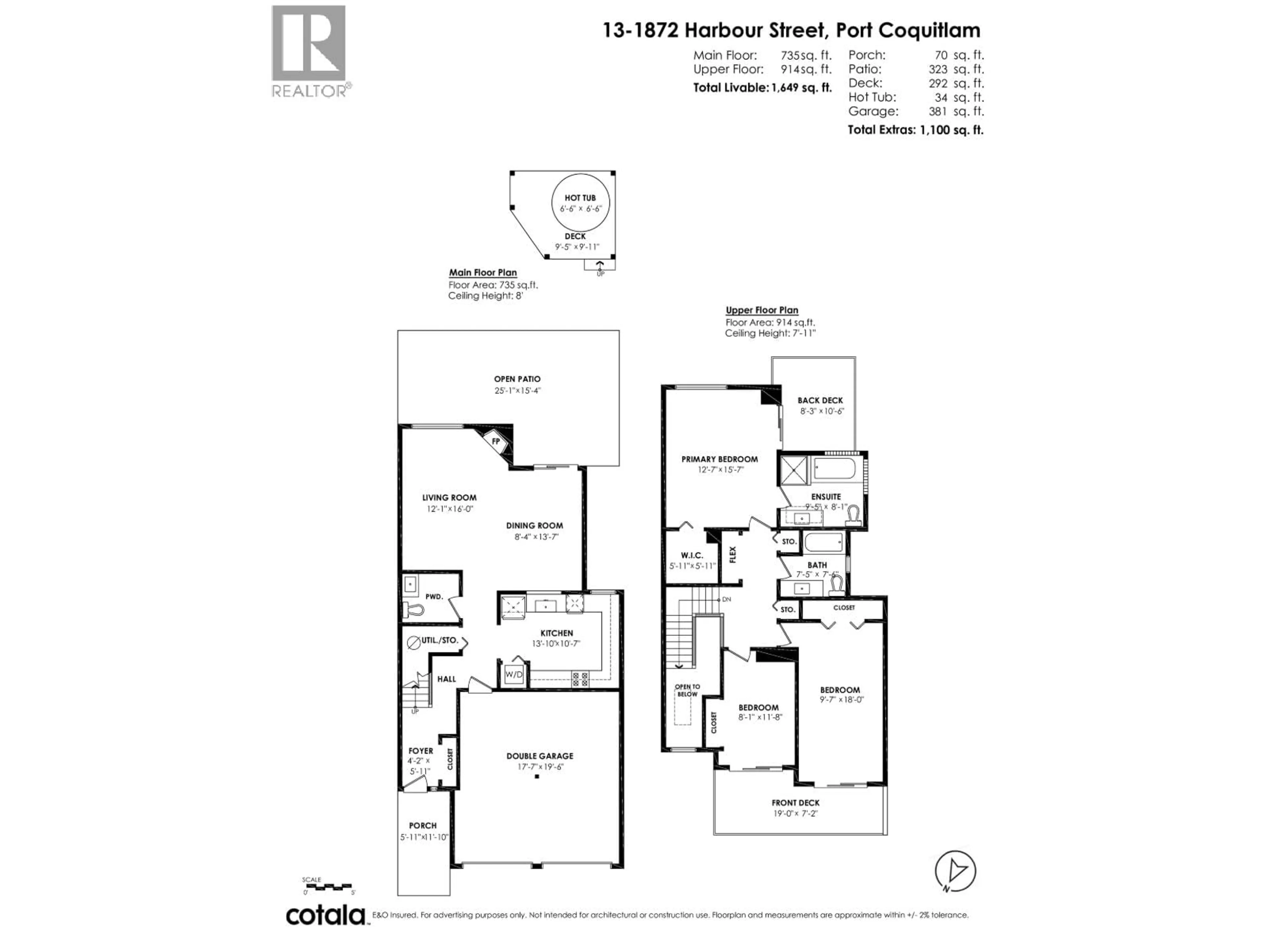 Floor plan for 13 - 1872 HARBOUR STREET, Port Coquitlam British Columbia V3C1A3