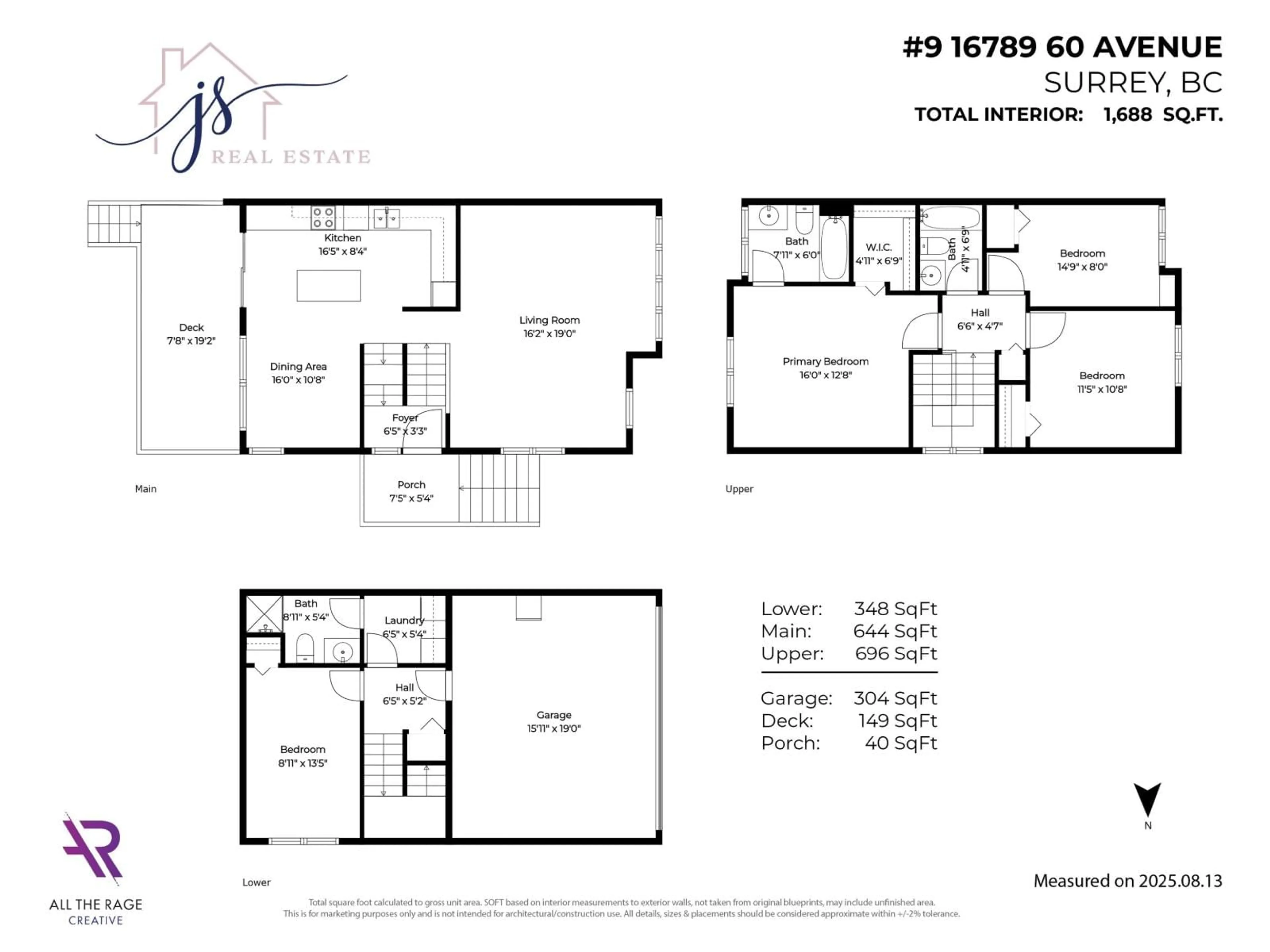Floor plan for 9 - 16789 60, Surrey British Columbia V3S1S8