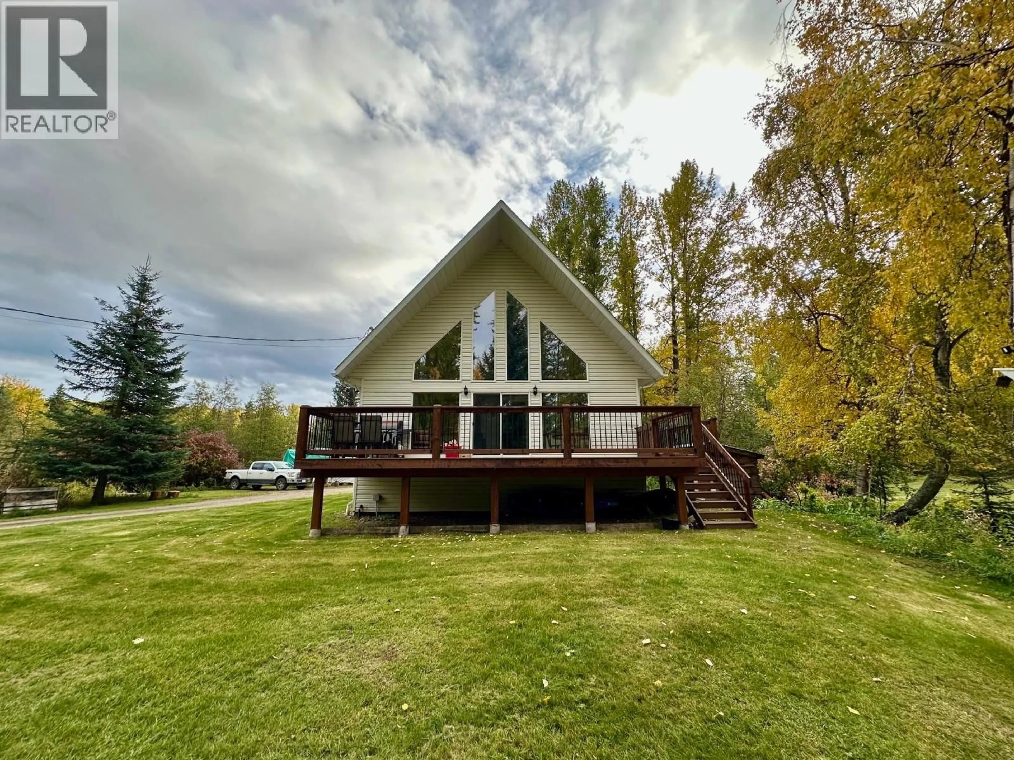 A pic from outside/outdoor area/front of a property/back of a property/a pic from drone, water/lake/river/ocean view for 1337 FIR STREET, Telkwa British Columbia V0J2X0