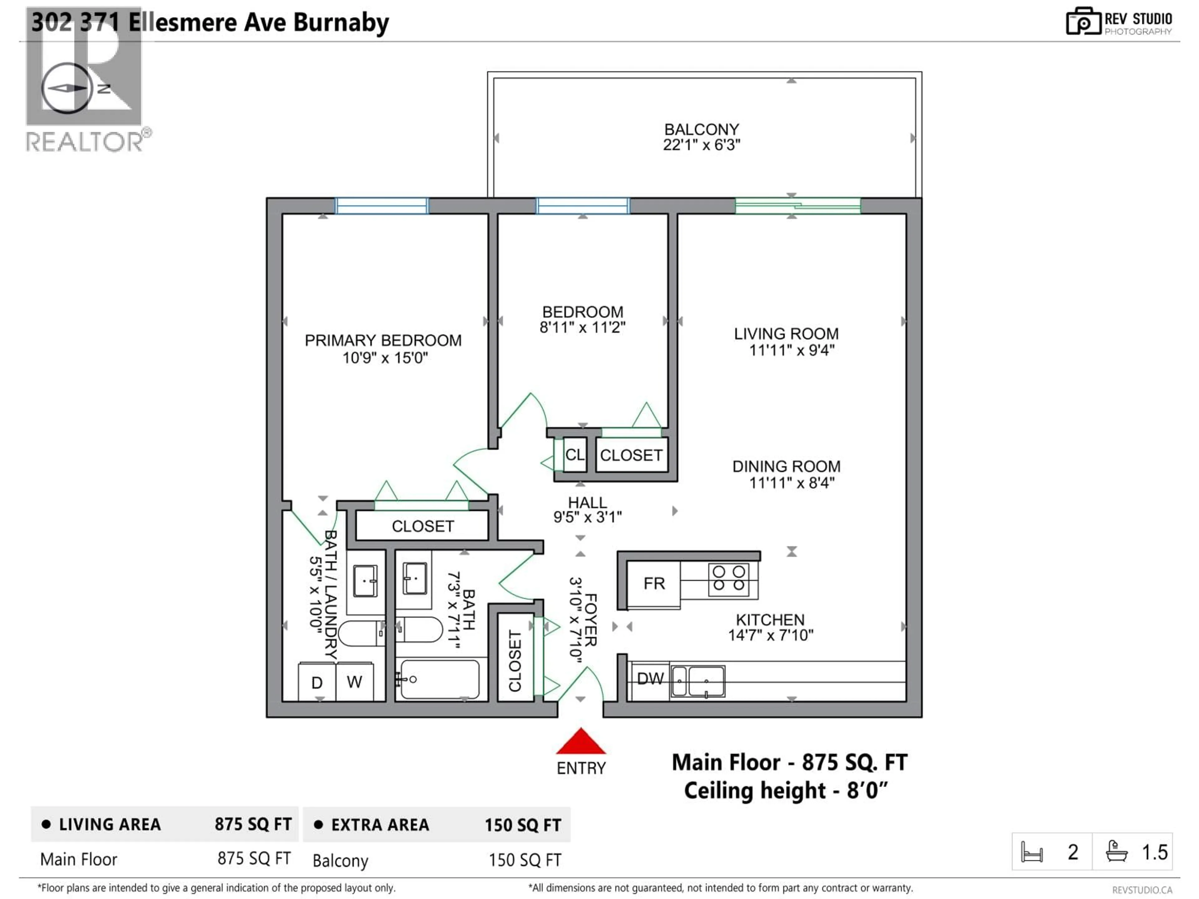Floor plan for 302 - 371 ELLESMERE AVENUE, Burnaby British Columbia V5B3T1