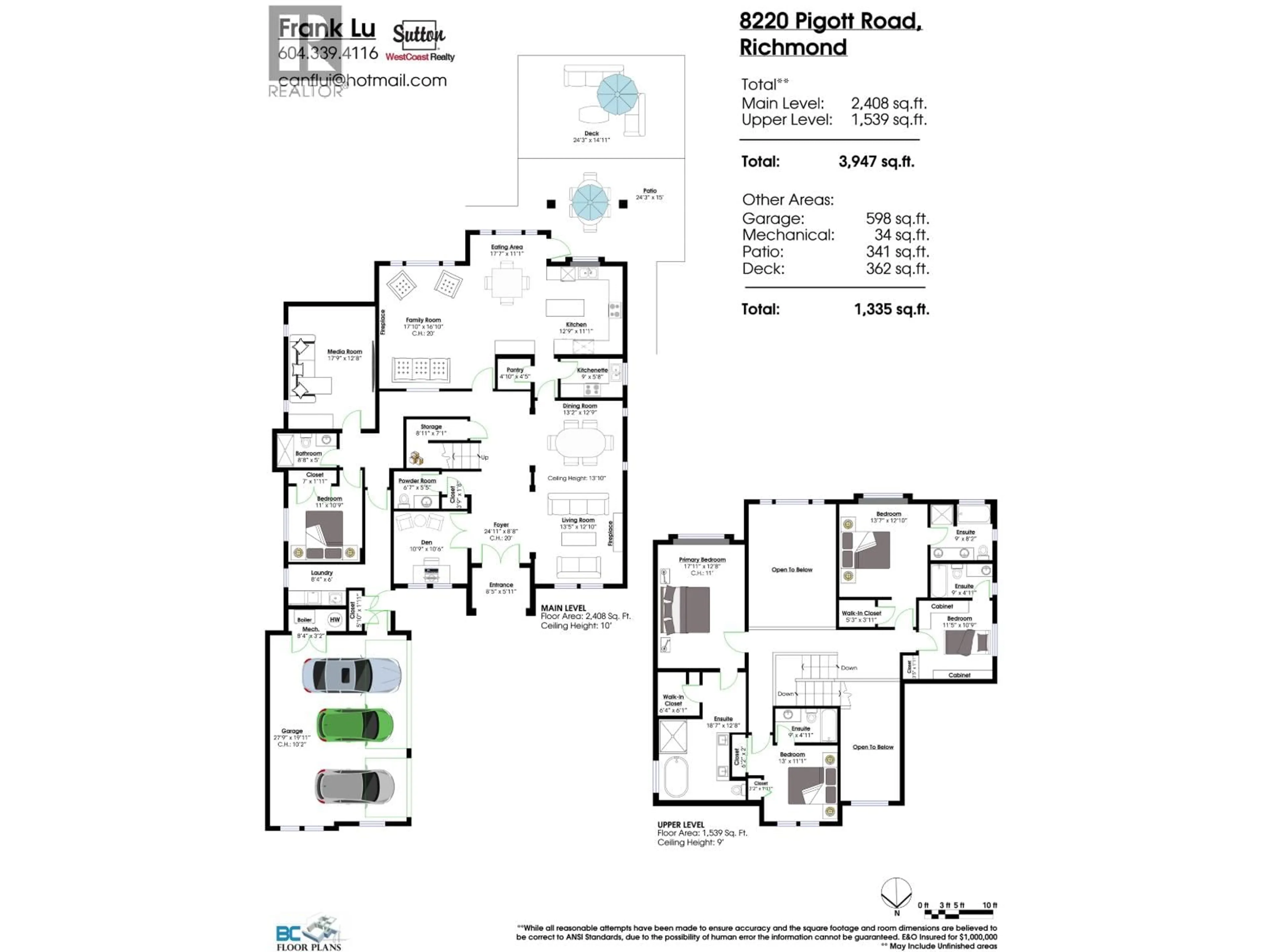 Floor plan for 8220 PIGOTT ROAD, Richmond British Columbia V7A2C2